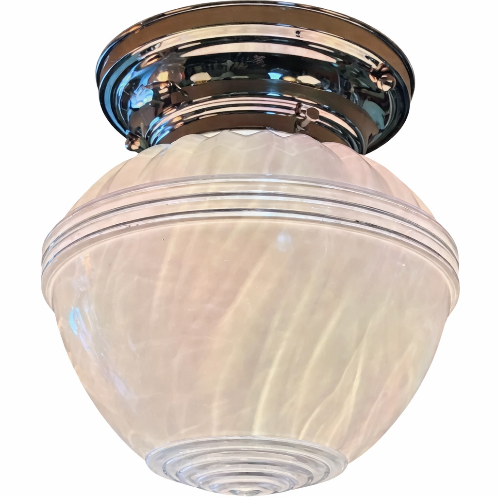 Banded-Detail Ceiling Mount circa 1930s (LT-649)