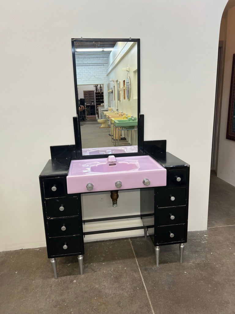 Am. Std. 'Orchid de Vicennes' Sink w/ Mirrored Cabinet (SK-134)
