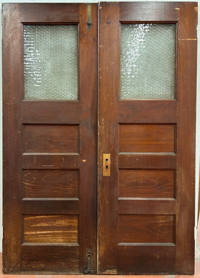 1-Light/ 3-Panel French Door Pair w/ Florentine Glass (FDP-257)