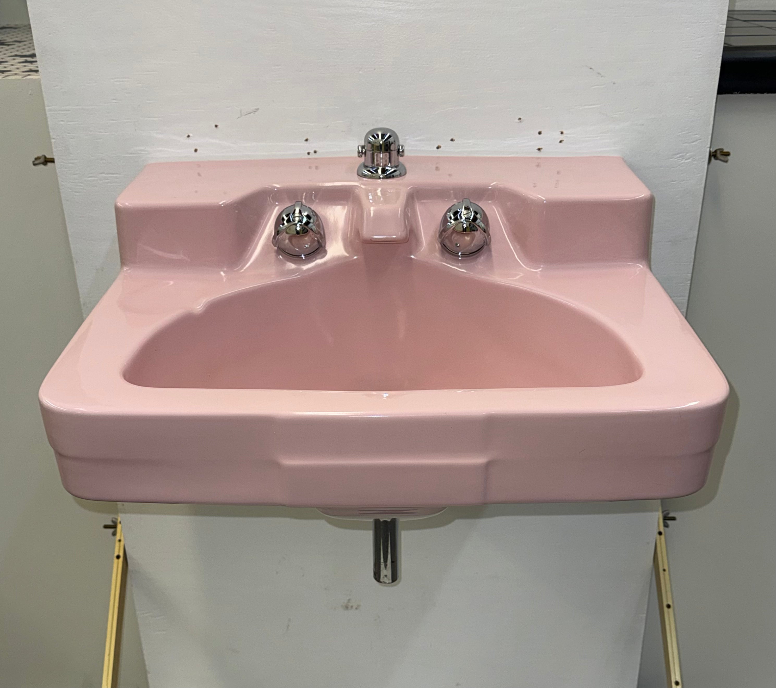 (SK-184) Crane Pink Wall Sink