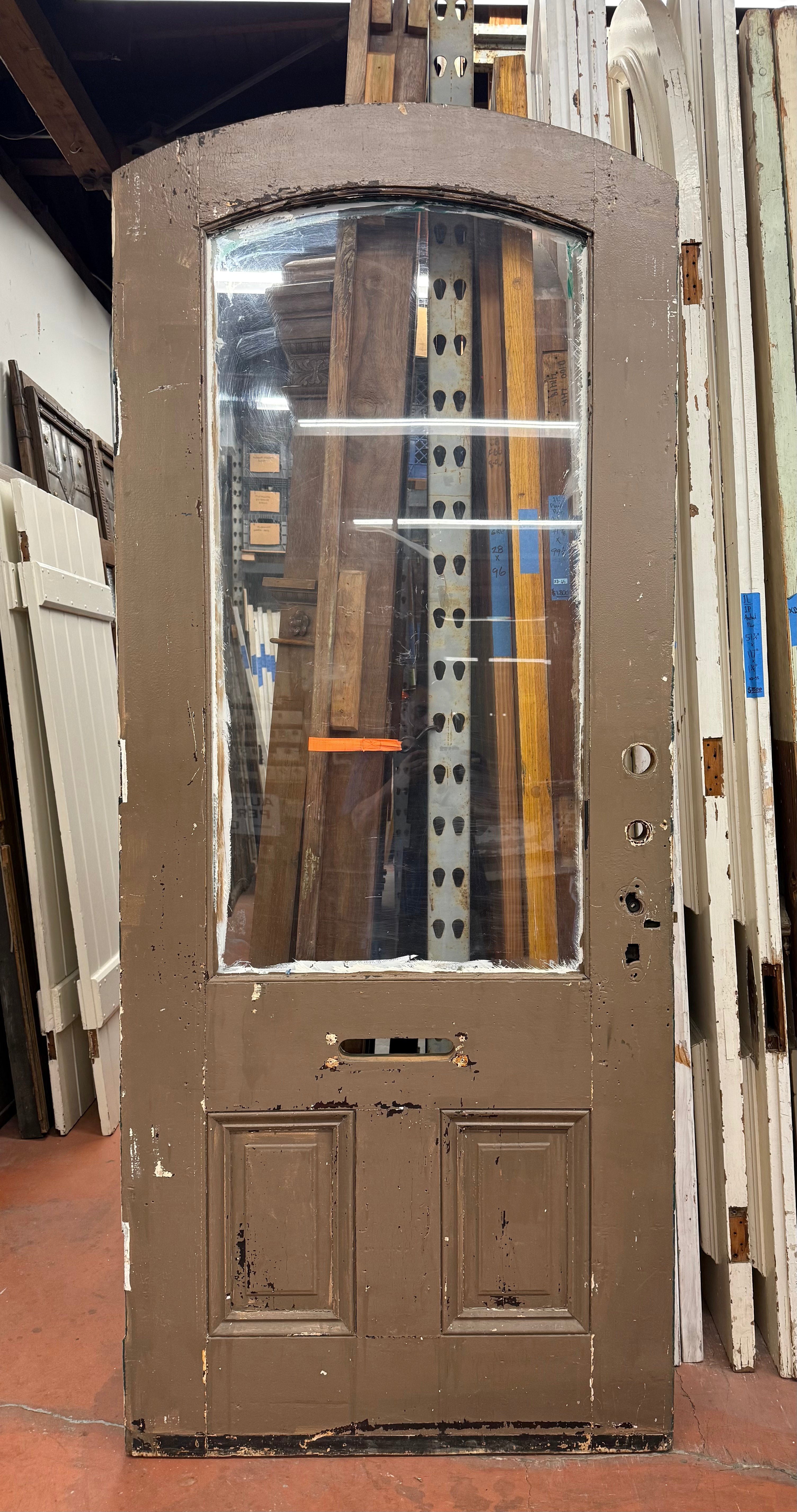(ED-264) Arched Top Door with Plexi-Glass Panel