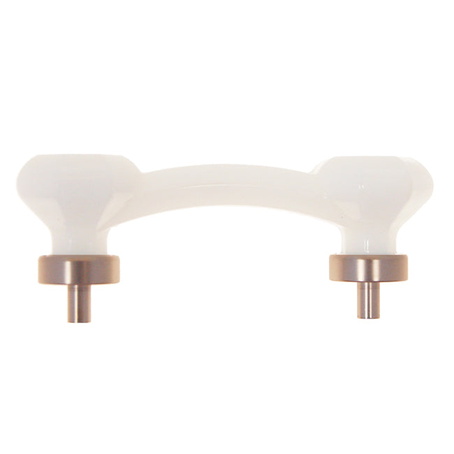 BM Oct. Glass Pulls w/ Brass Base