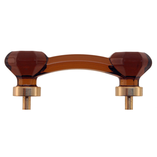 BM Oct. Glass Pulls w/ Brass Base