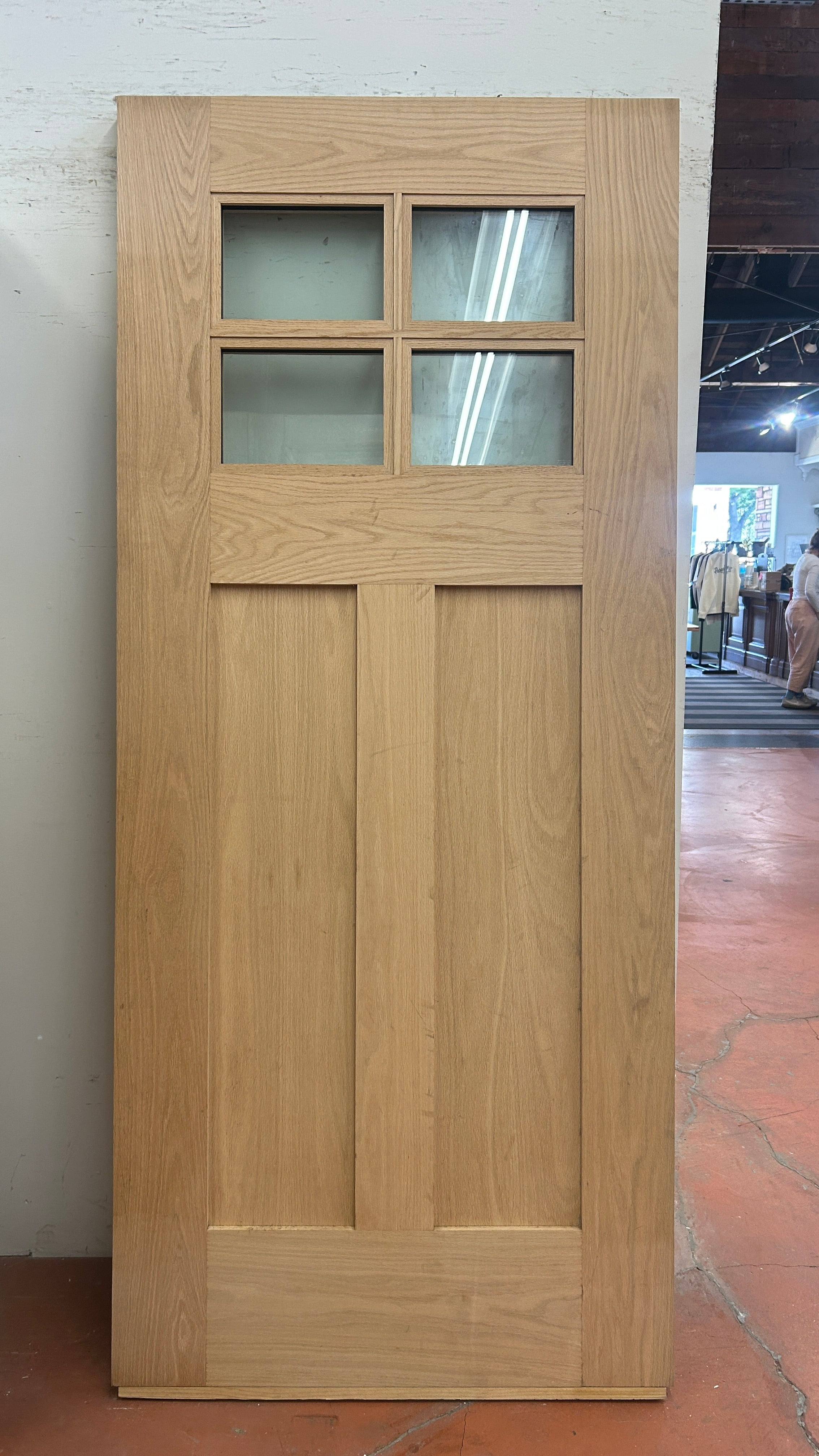 4-Light/ 2-Panel Entry Door, Oak (ED-349)