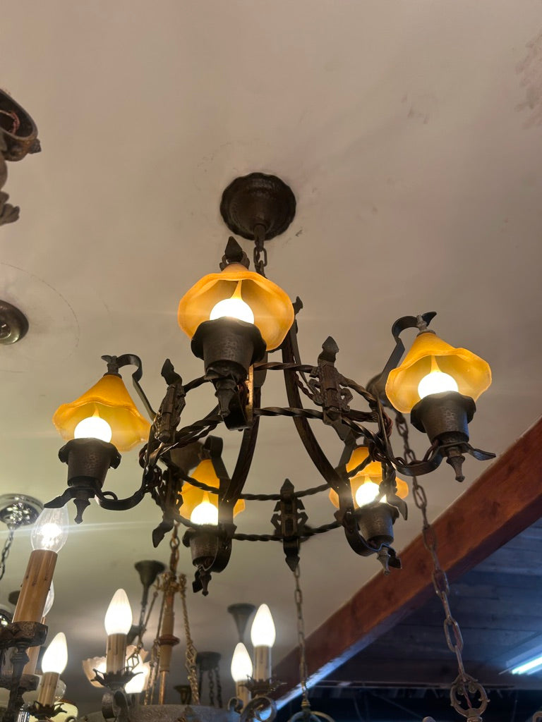 5-Light Smoke Bell Chandelier (LT-879)