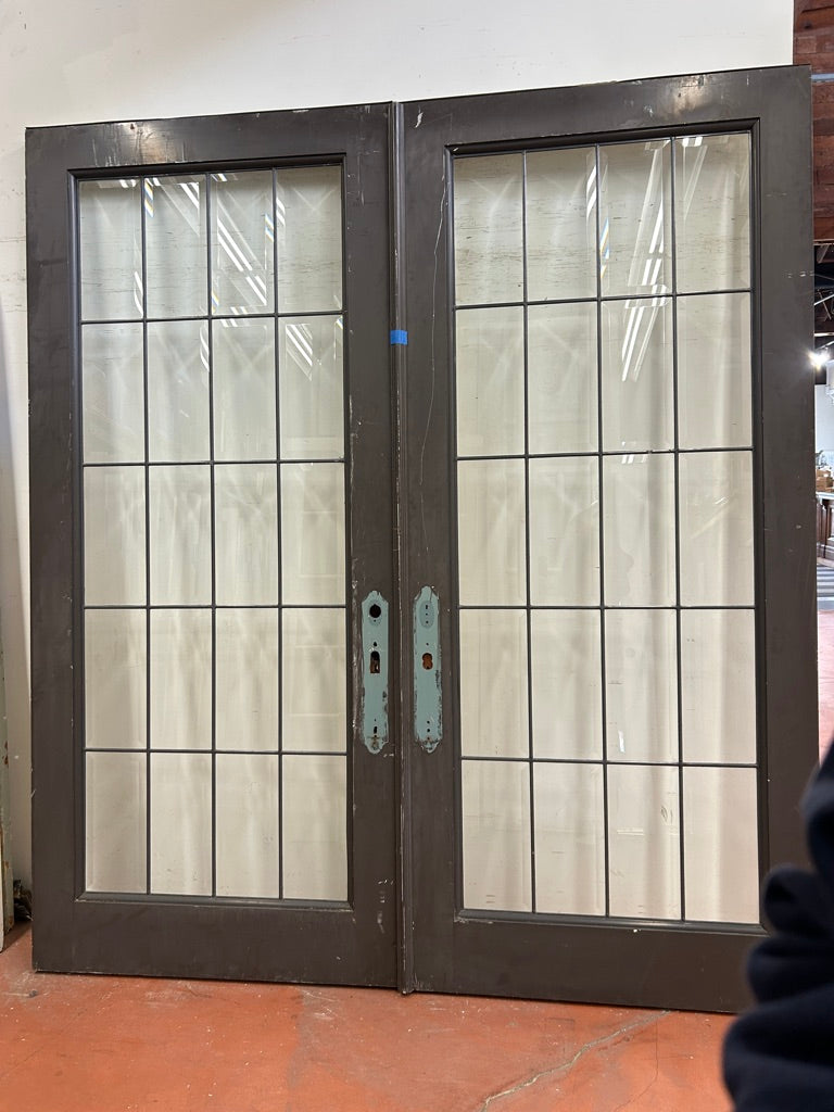 Leaded Beveled-Glass French Door Pair (FDP-263)