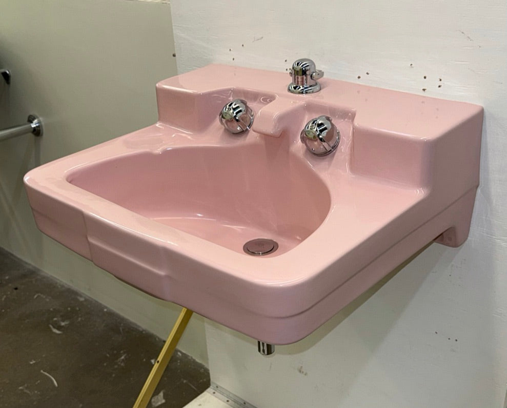 (SK-184) Crane Pink Wall Sink