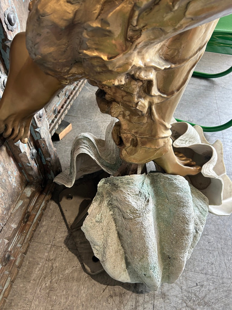 Lg. Cast Bronze Winged-Goddess Statue (OE-68)