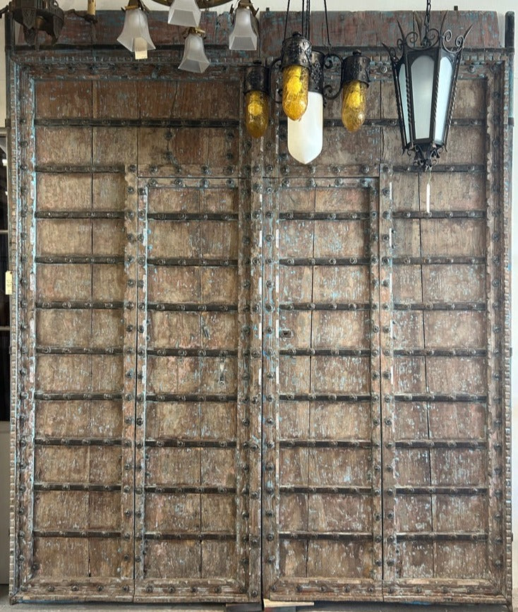 Lg. 'Wicket Gate' Door Pair w/ Metalwork (XD-35473)