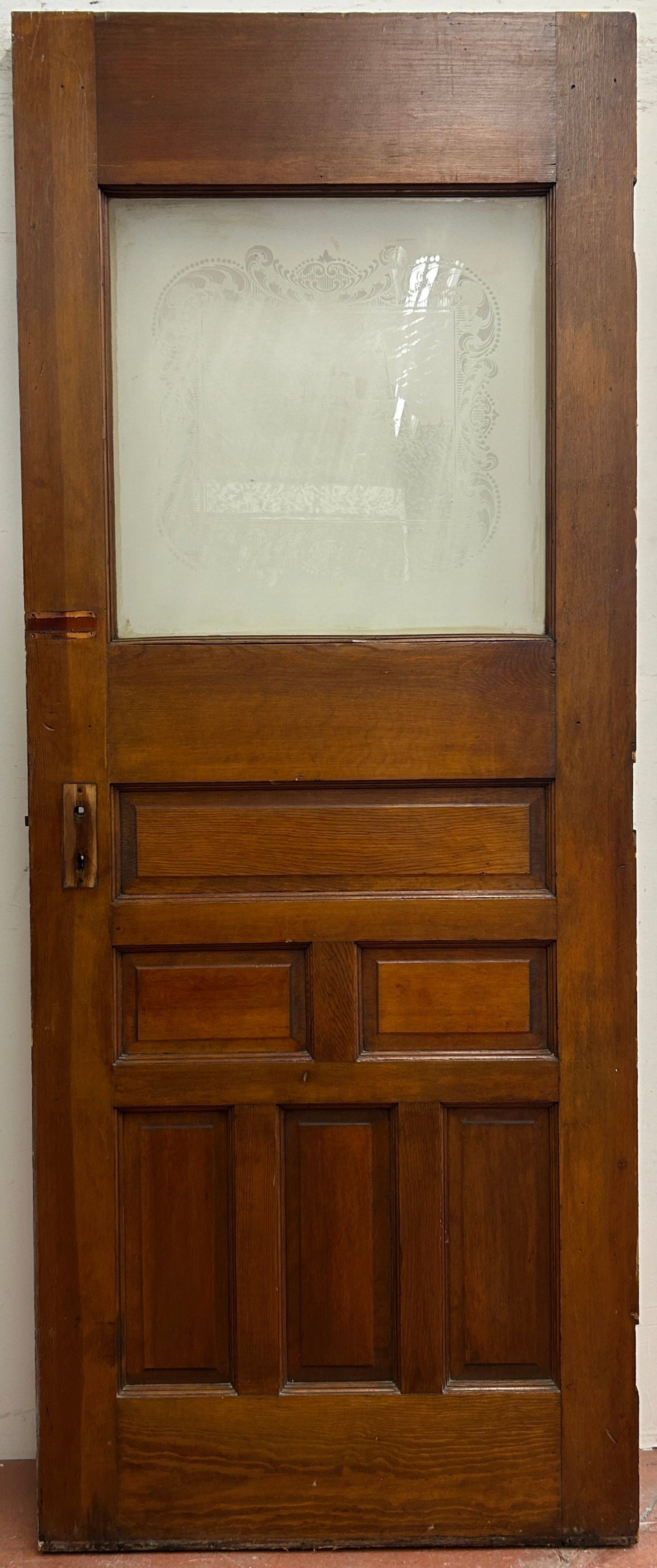1-Light/ 6-Panel Back Door w/ Etched Glass (BD-390)