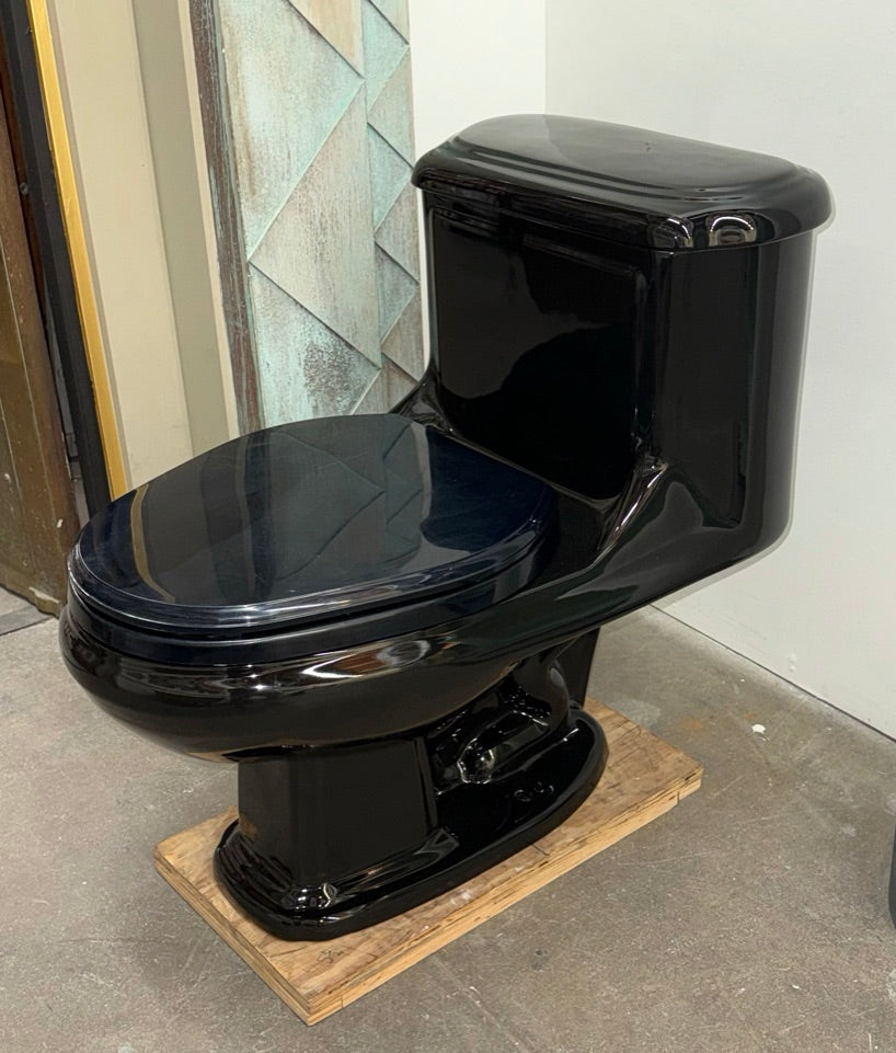 (WC-127) Black One-Piece Toilet