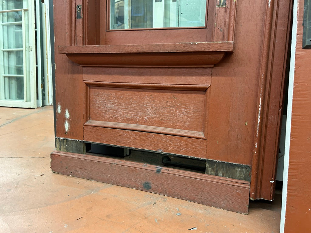 Lg. Craftsman Entry Door Surround w/ Hardware, Oak (XD-111)
