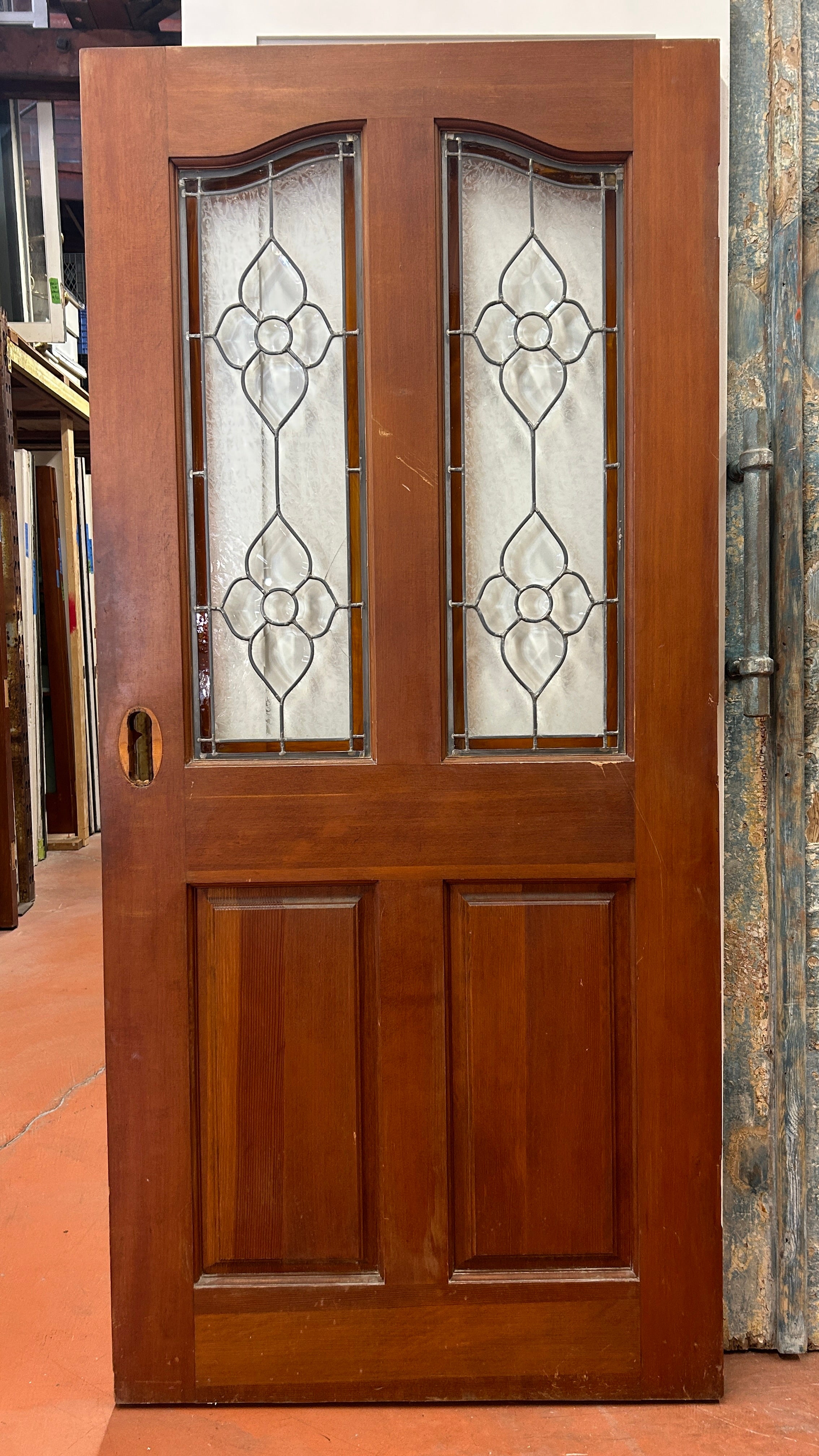 2-Light/ 2-Panel Back Door w/ Leaded Glass (ED-289)