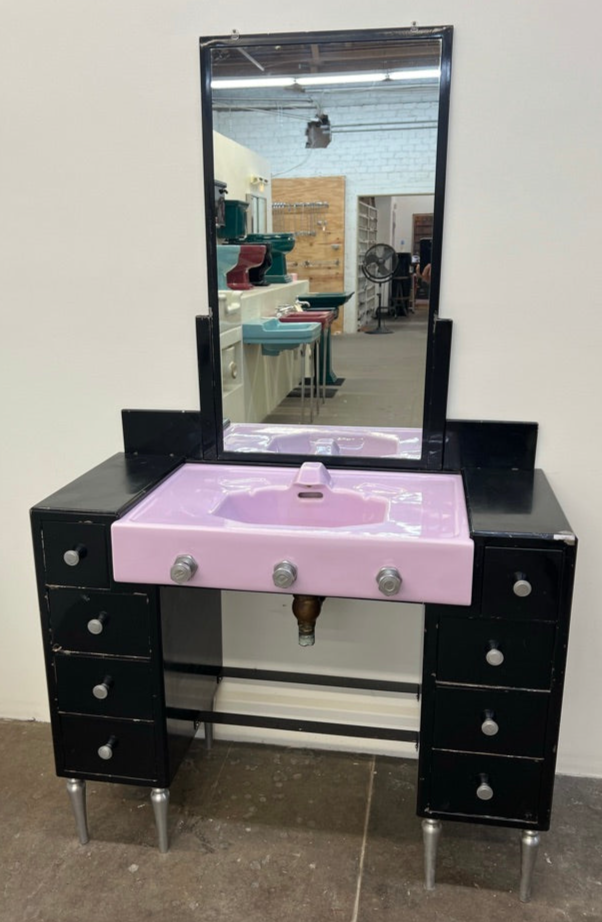 Am. Std. 'Orchid de Vicennes' Sink w/ Mirrored Cabinet (SK-134)