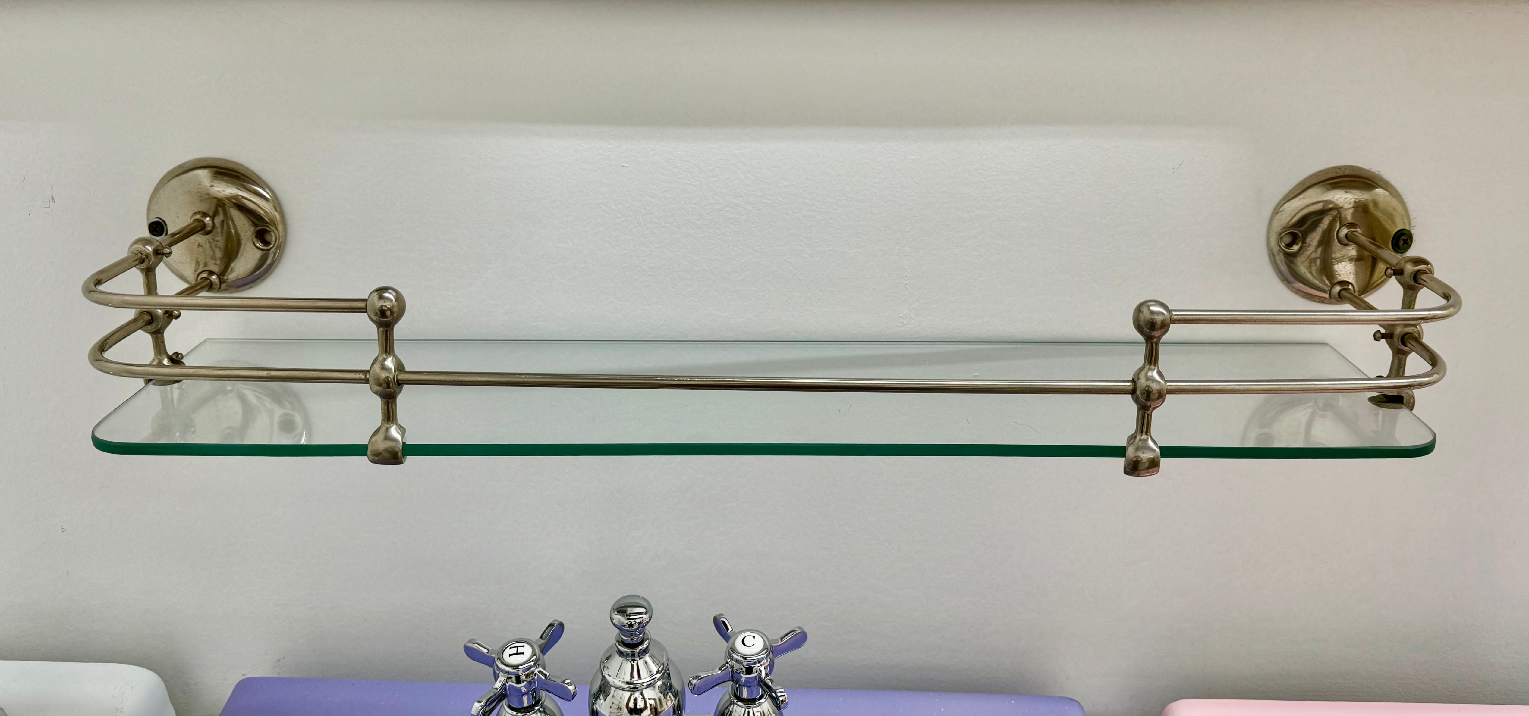 (BA-115) Nickel/Glass Shelf