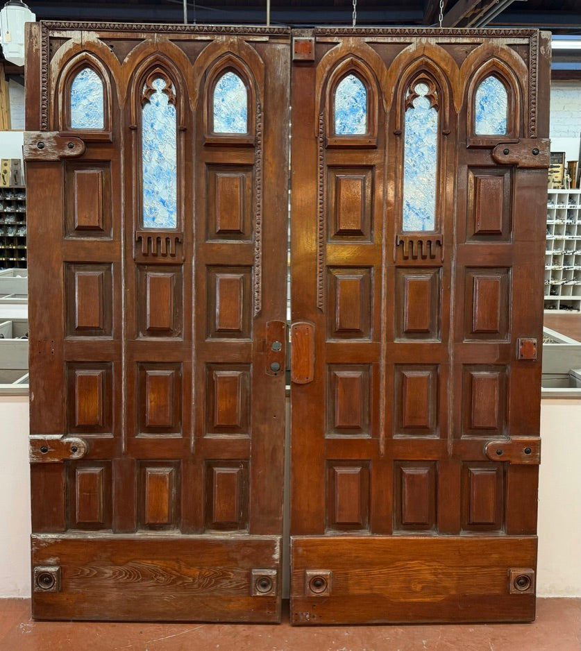 (XD-126) Entry Door/Colored Glass