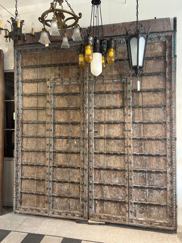 Lg. 'Wicket Gate' Door Pair w/ Metalwork (XD-35473)