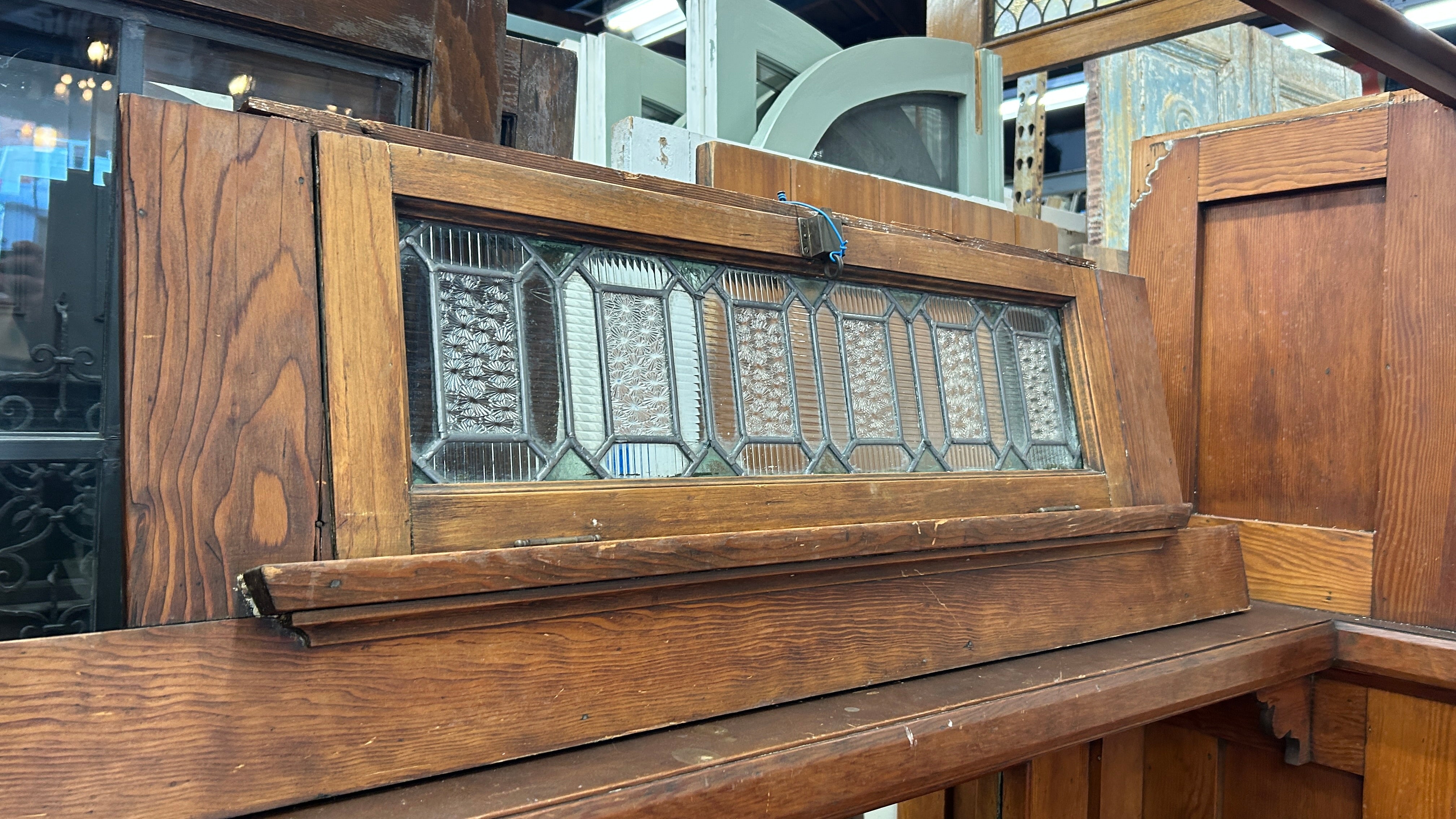 Built-In Cabinet w/ Leaded Glass Window (OE-57)