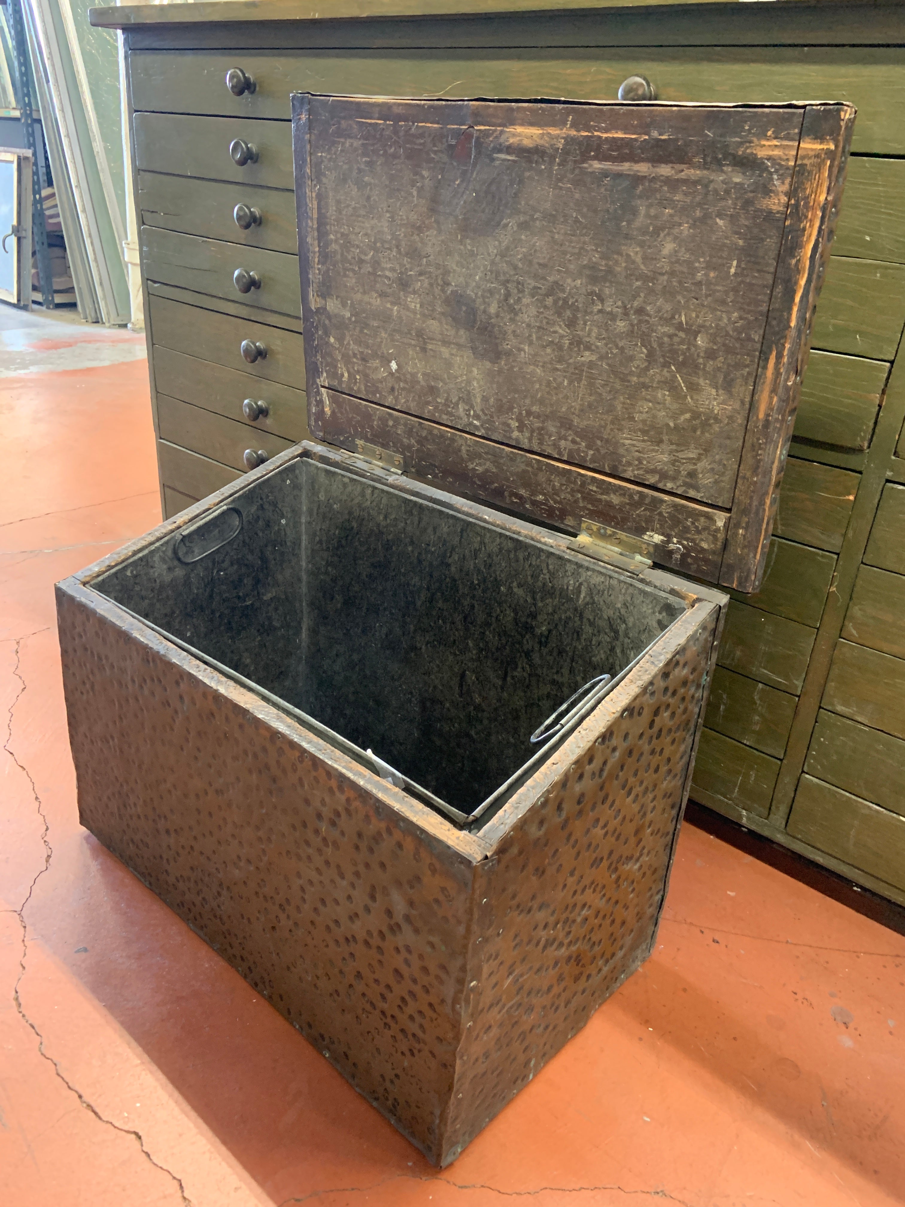 Stamped Brass Firewood Box