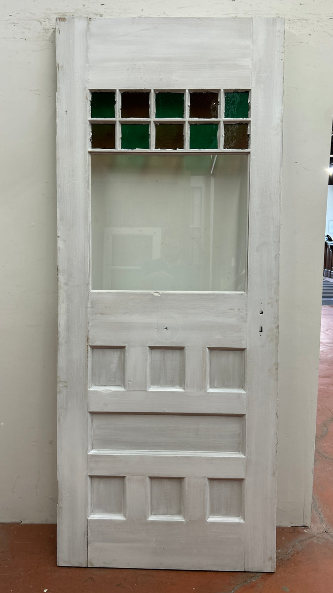 11Light/ 7Panel Entry Door w/ Stained Glass (ED226) Pasadena