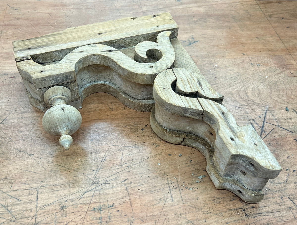 Wooden Corbel w/ Finial (CB32) Pasadena Architectural Salvage