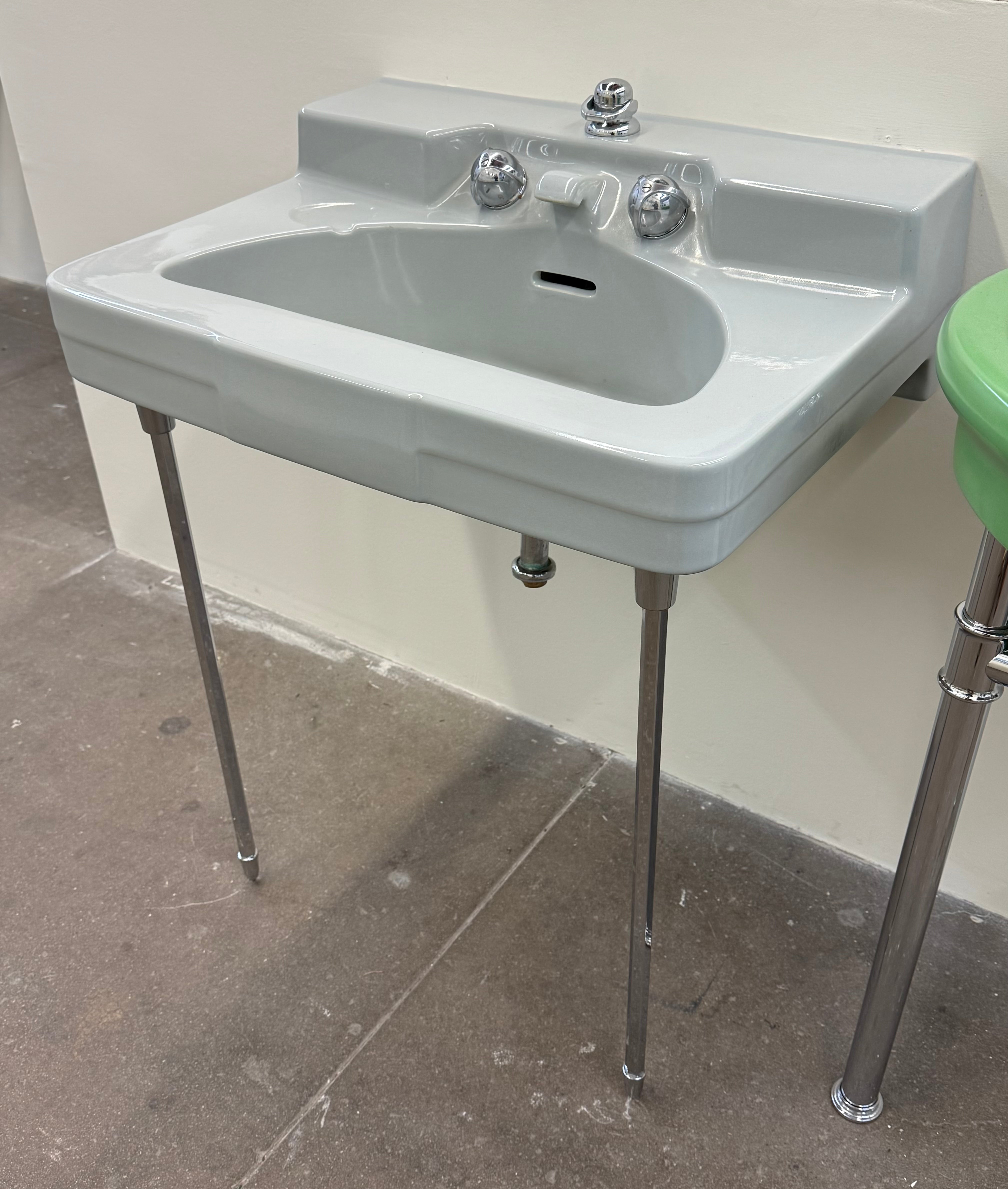 (TS-120) Grey Toilet and Sink set