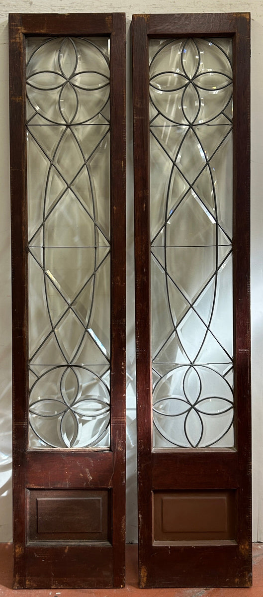 Beveled LeadedGlass Sidelight Pair, Oak (SL13) Pasadena