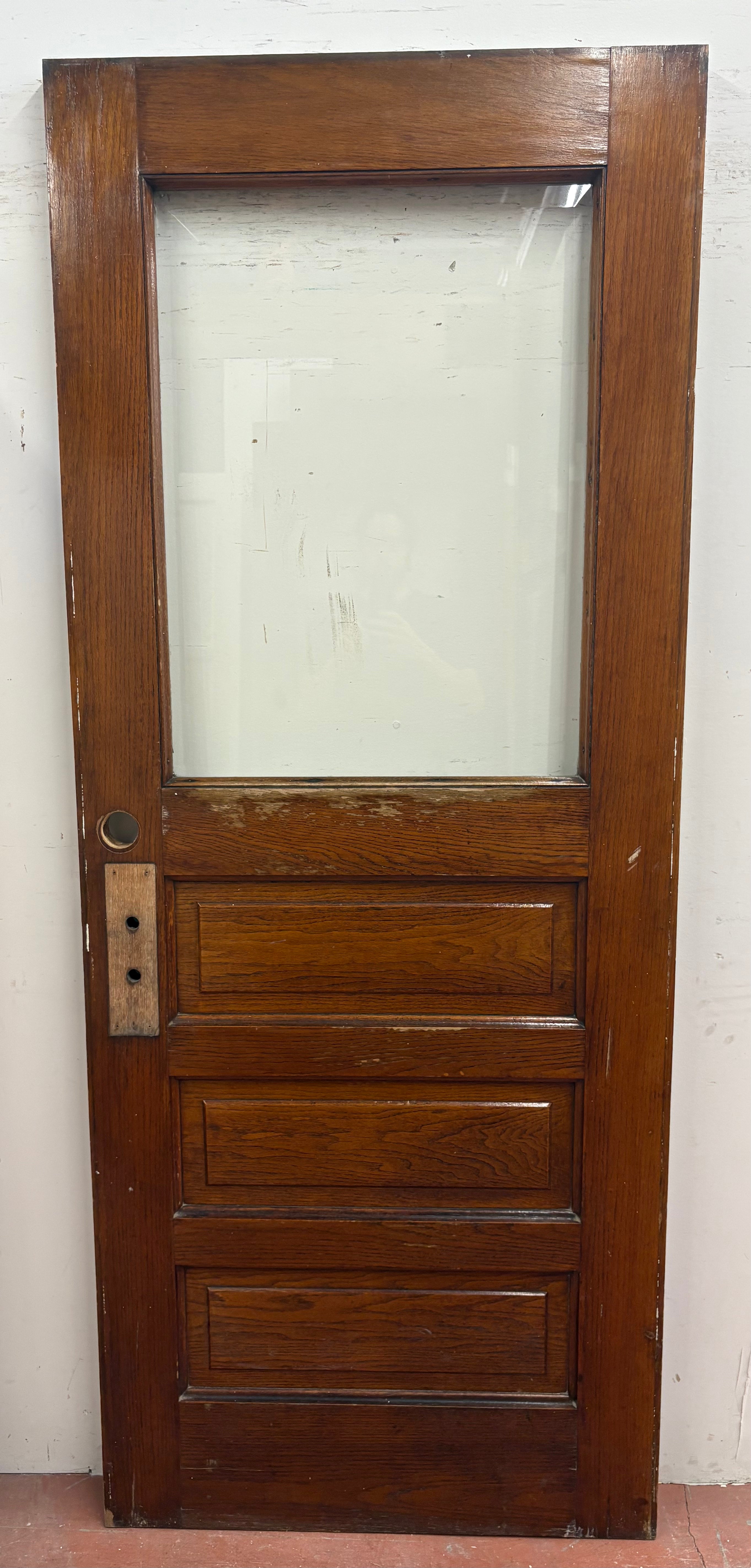 1 Light Bev. Oak Entry Door (ED-455)
