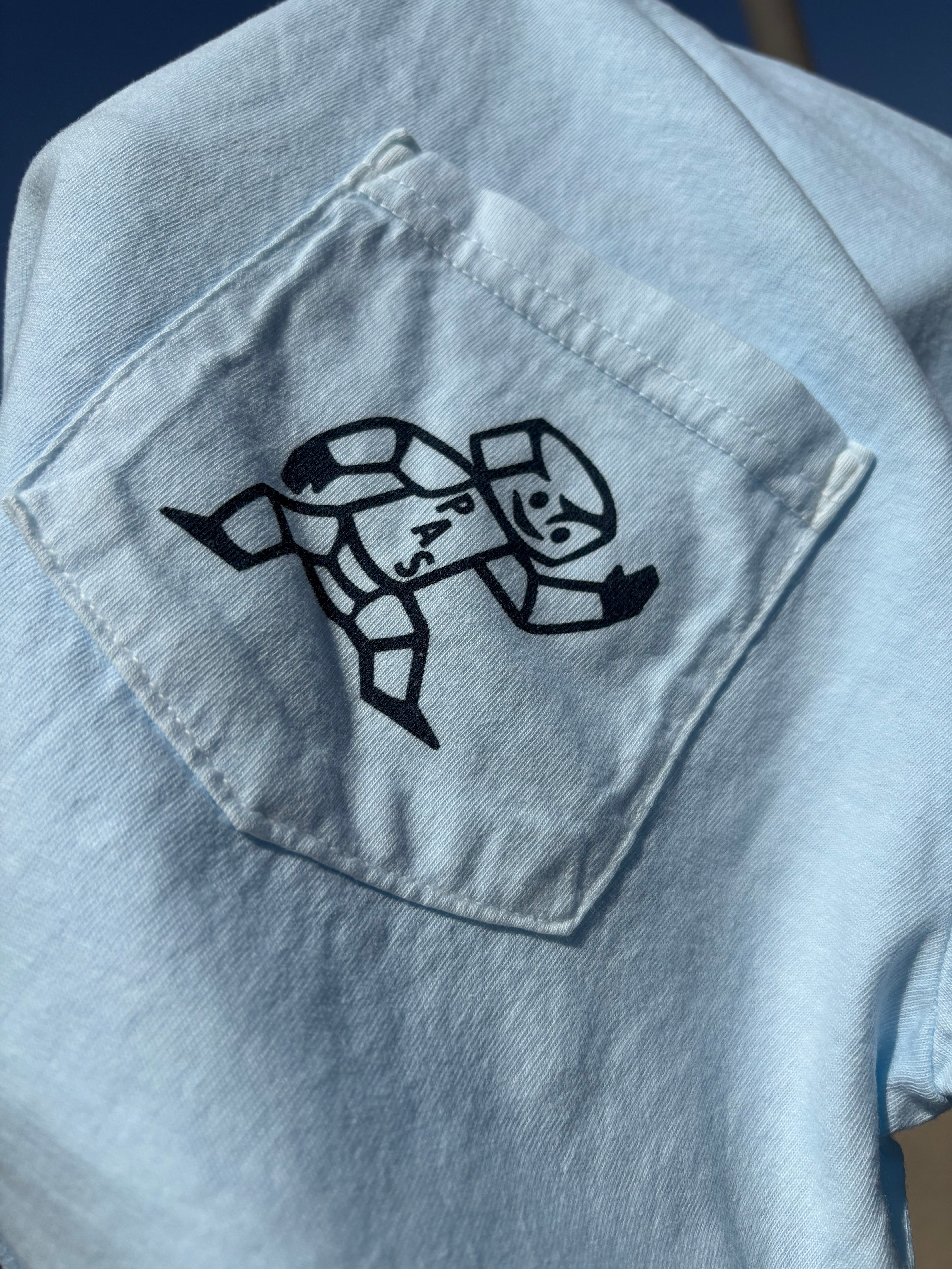 PAS - Light Blue Bolty Pocket Tee