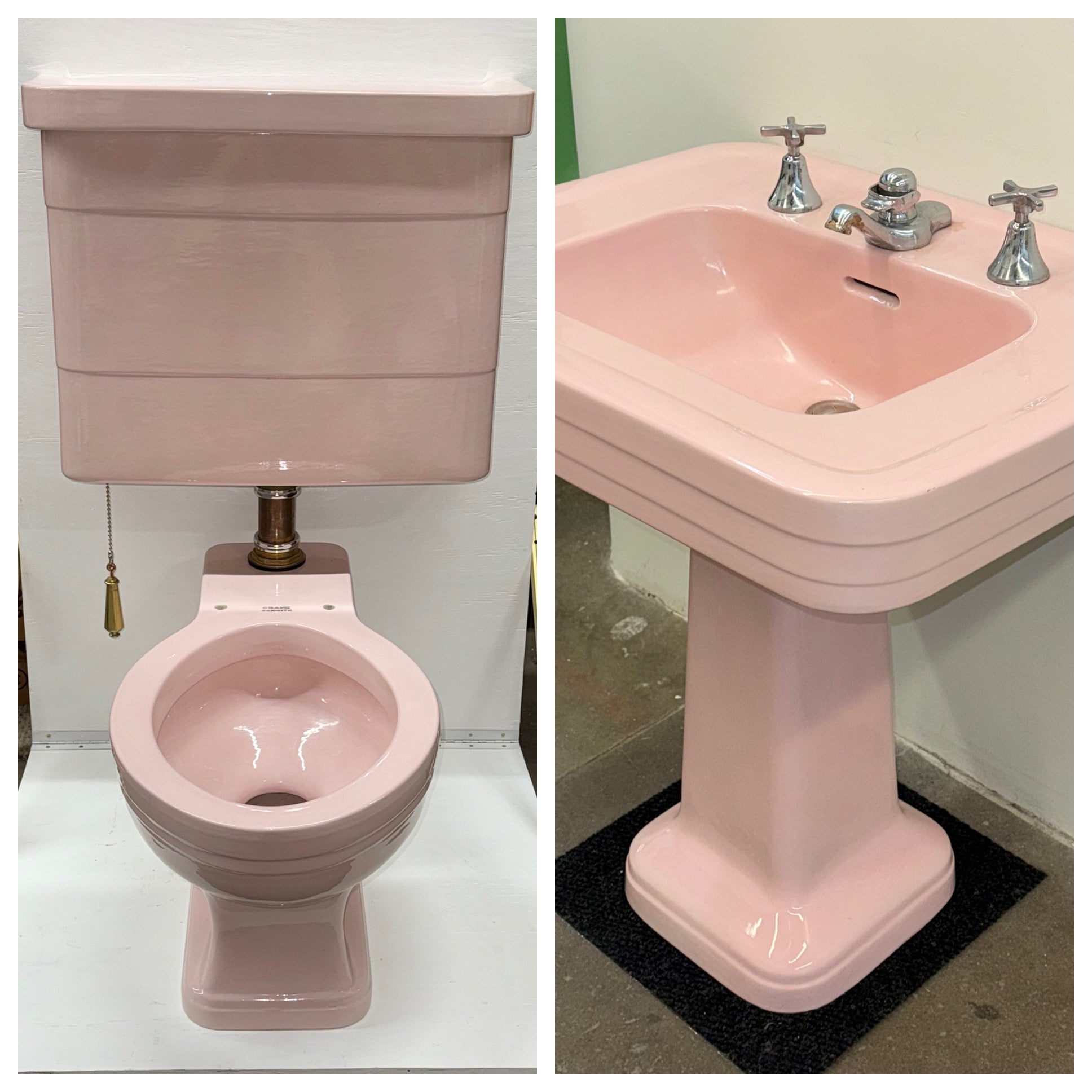 Crane Corwith Pink Set (Sink and Toilet) (TS-115)