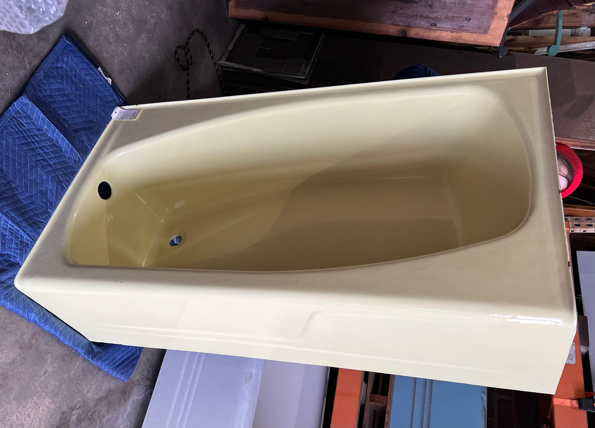 Std. 5' Alcove Tub, Manchu Yellow (Tub22) Pasadena Architectural Salvage