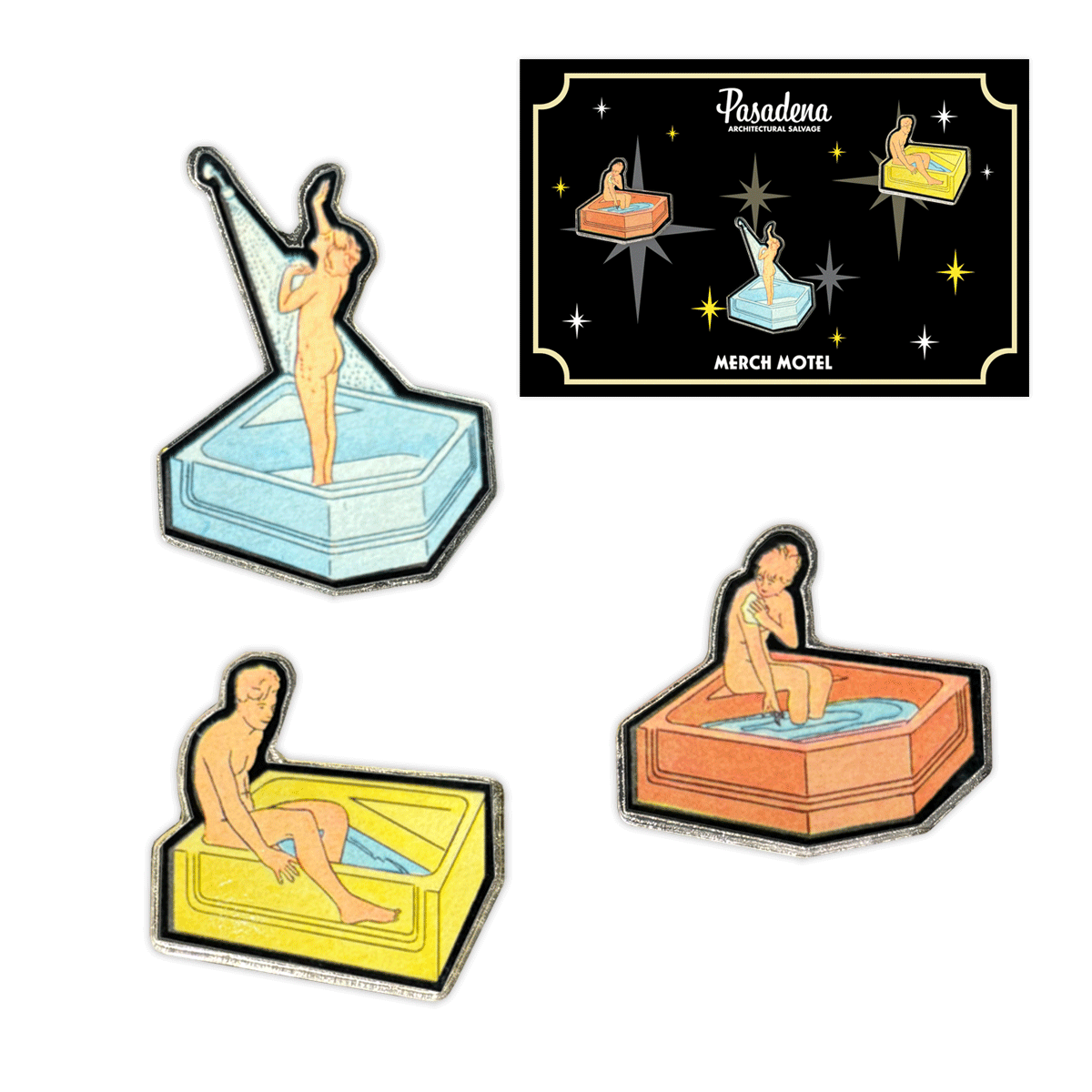 Merch Motel - Bath Pin Pack