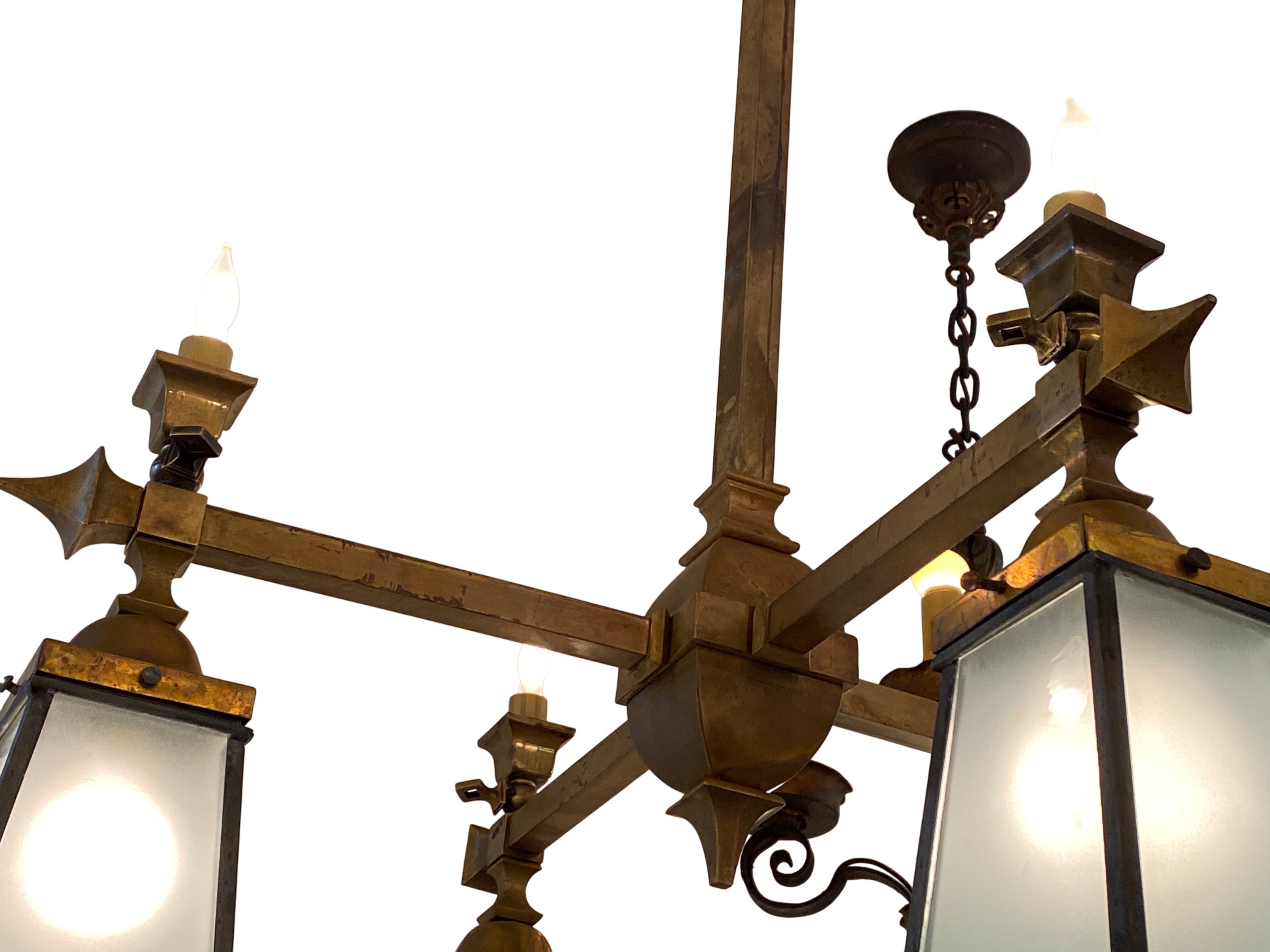 8-Light 'Gas Conversion' Chandelier (LT-285)