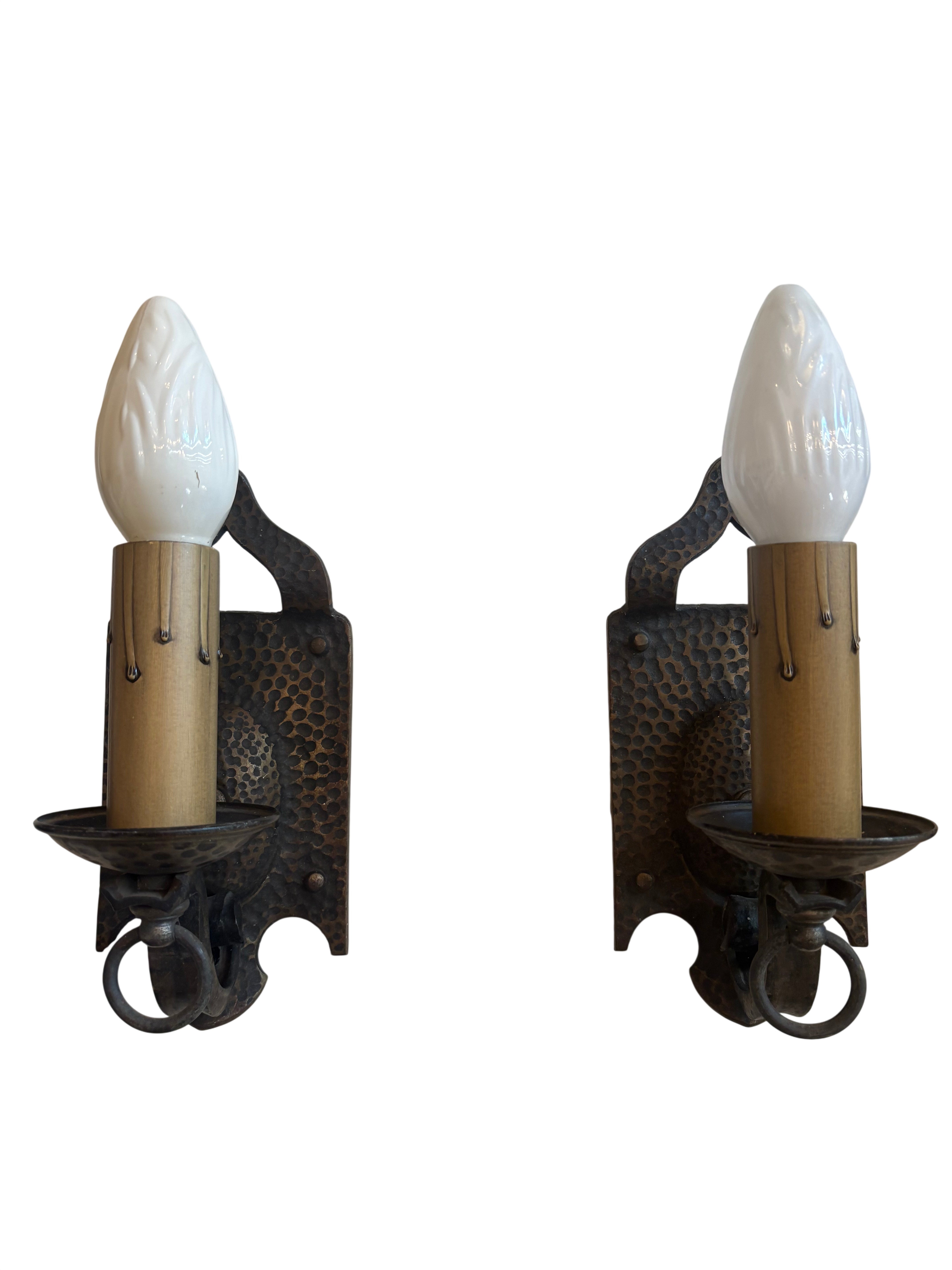WALL SCONCES – HAMMERED CANDLE STYLE (LT-1170)