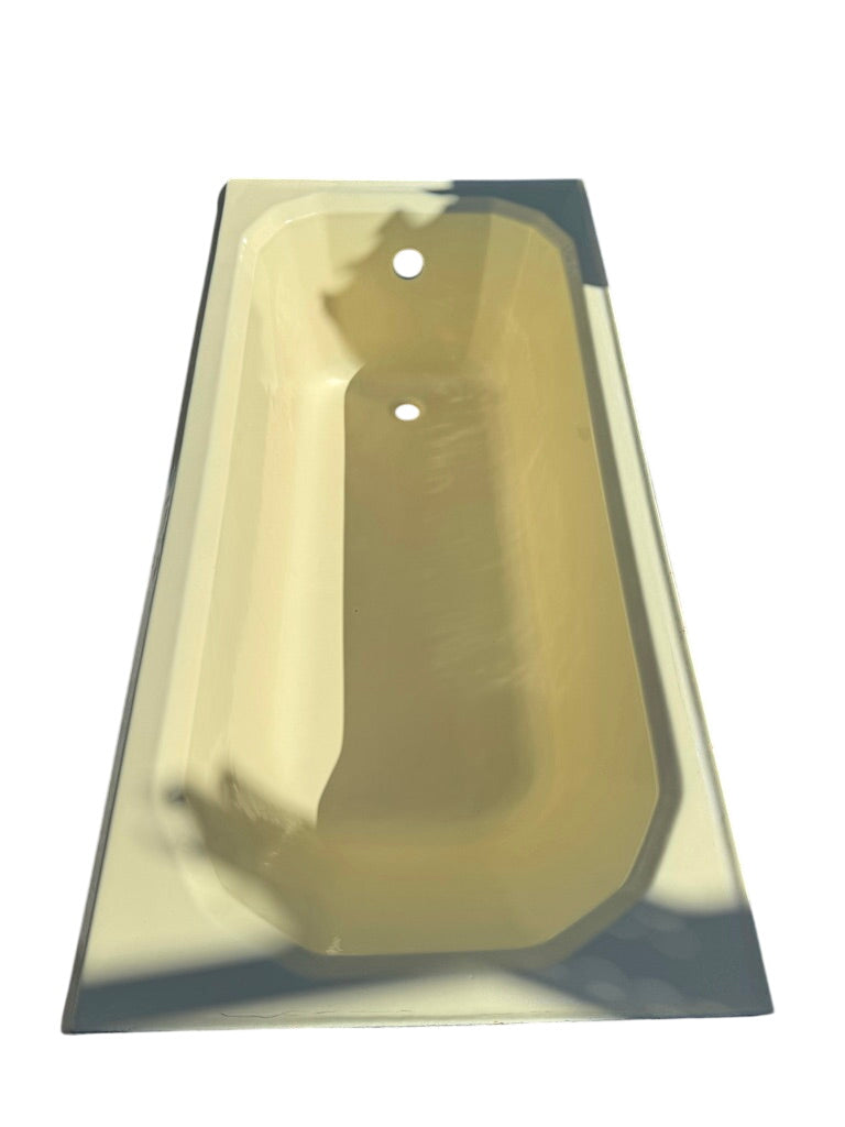 (TB-198) LH Pale Yellow Alcove Bathtub