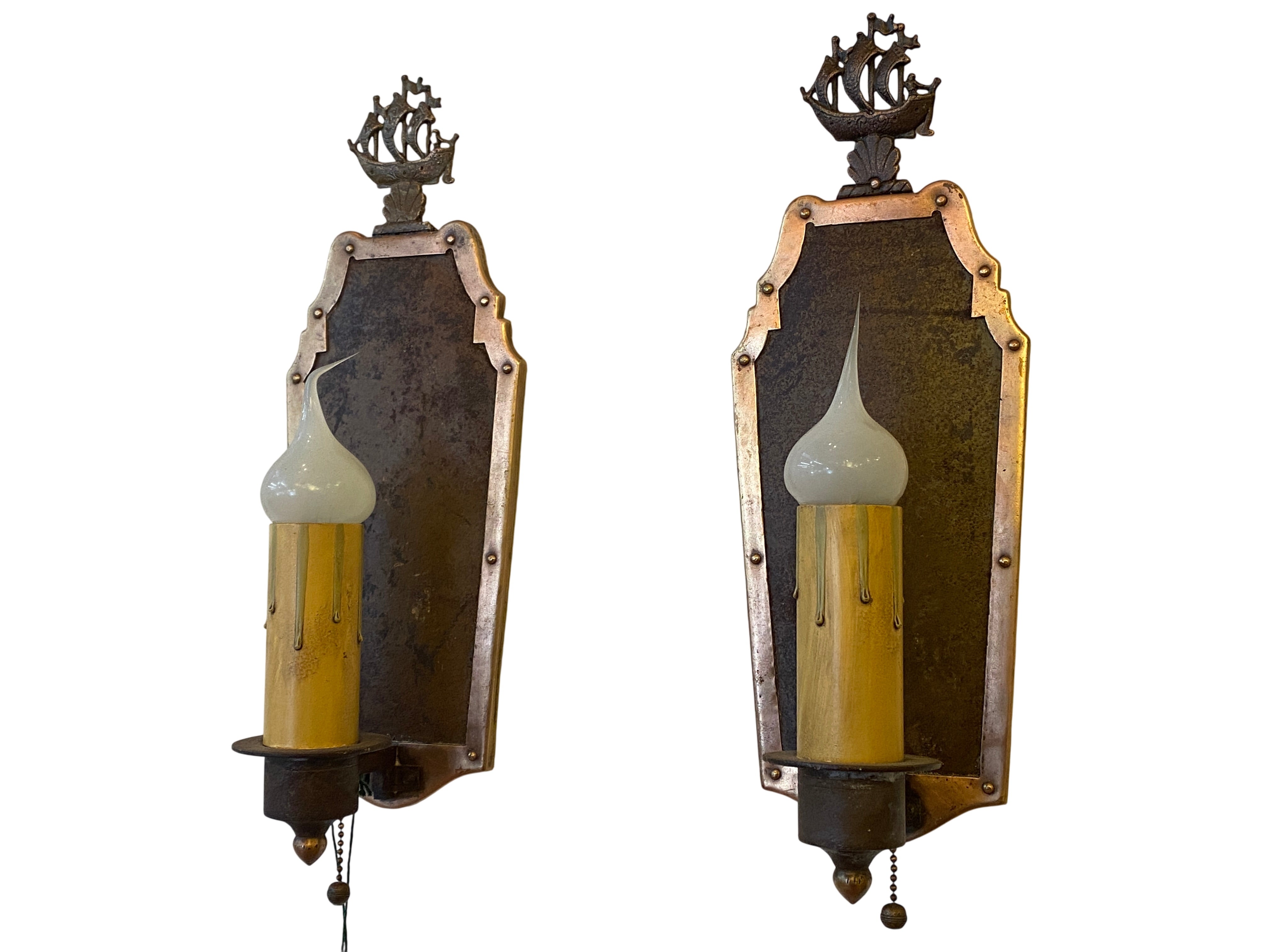 Nautical-Detail Sconce Pair (LT-98)