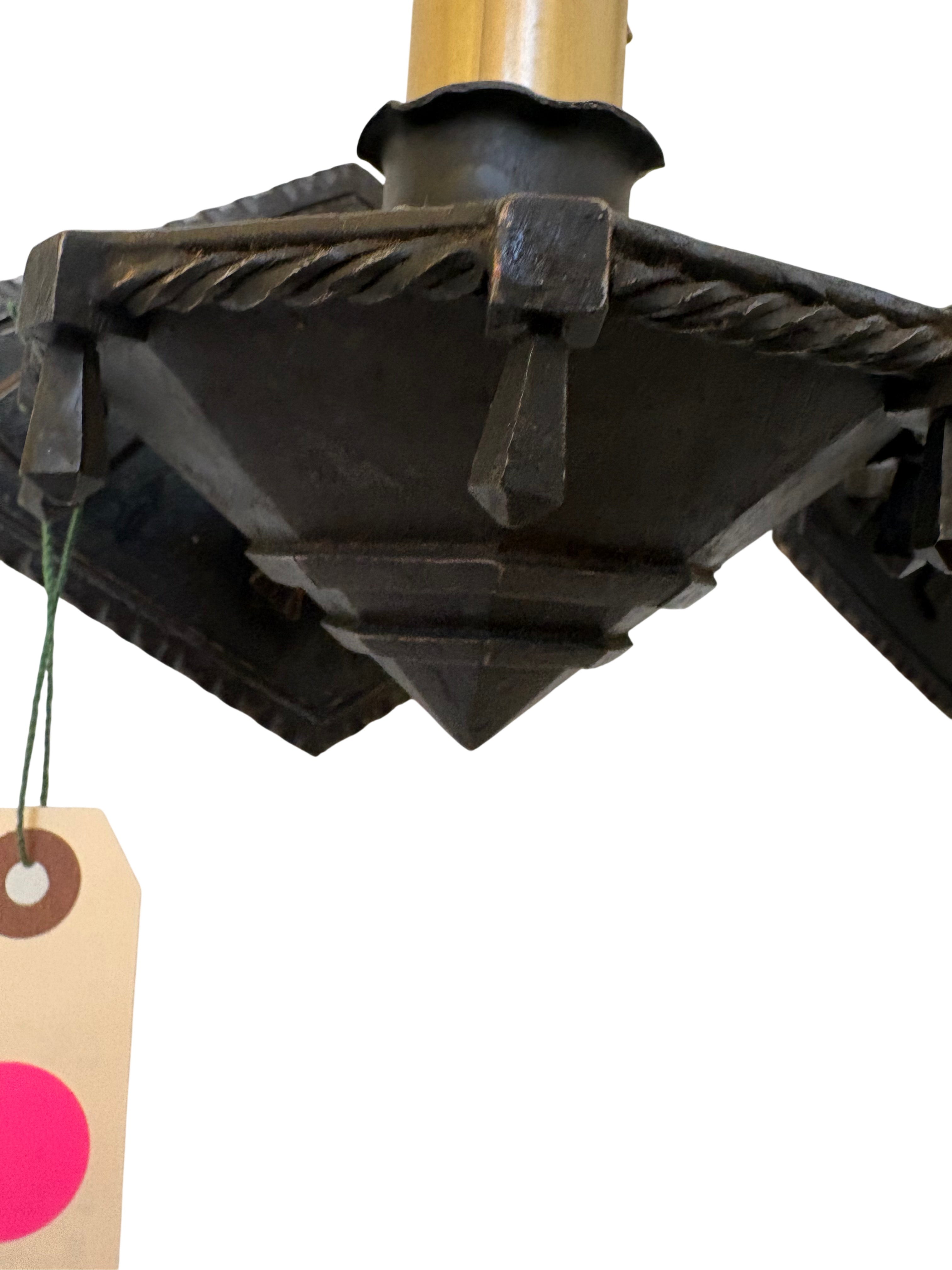 wall sconce with candle-style bulb holder – 1920s–1930s cast metal fixture (LT-1097)