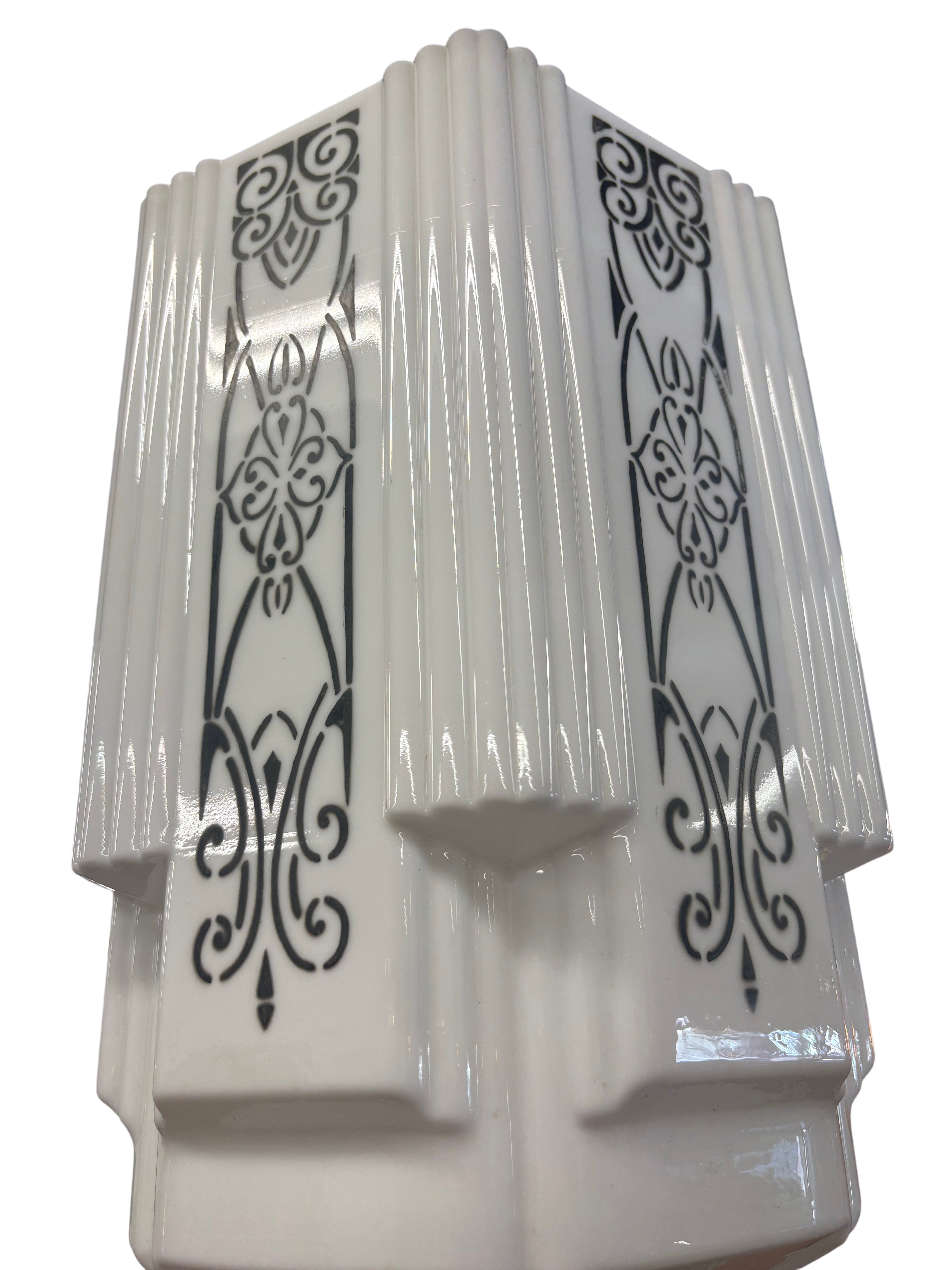Art Deco Pendant Light with Etched Glass Shade – (lt-1127)