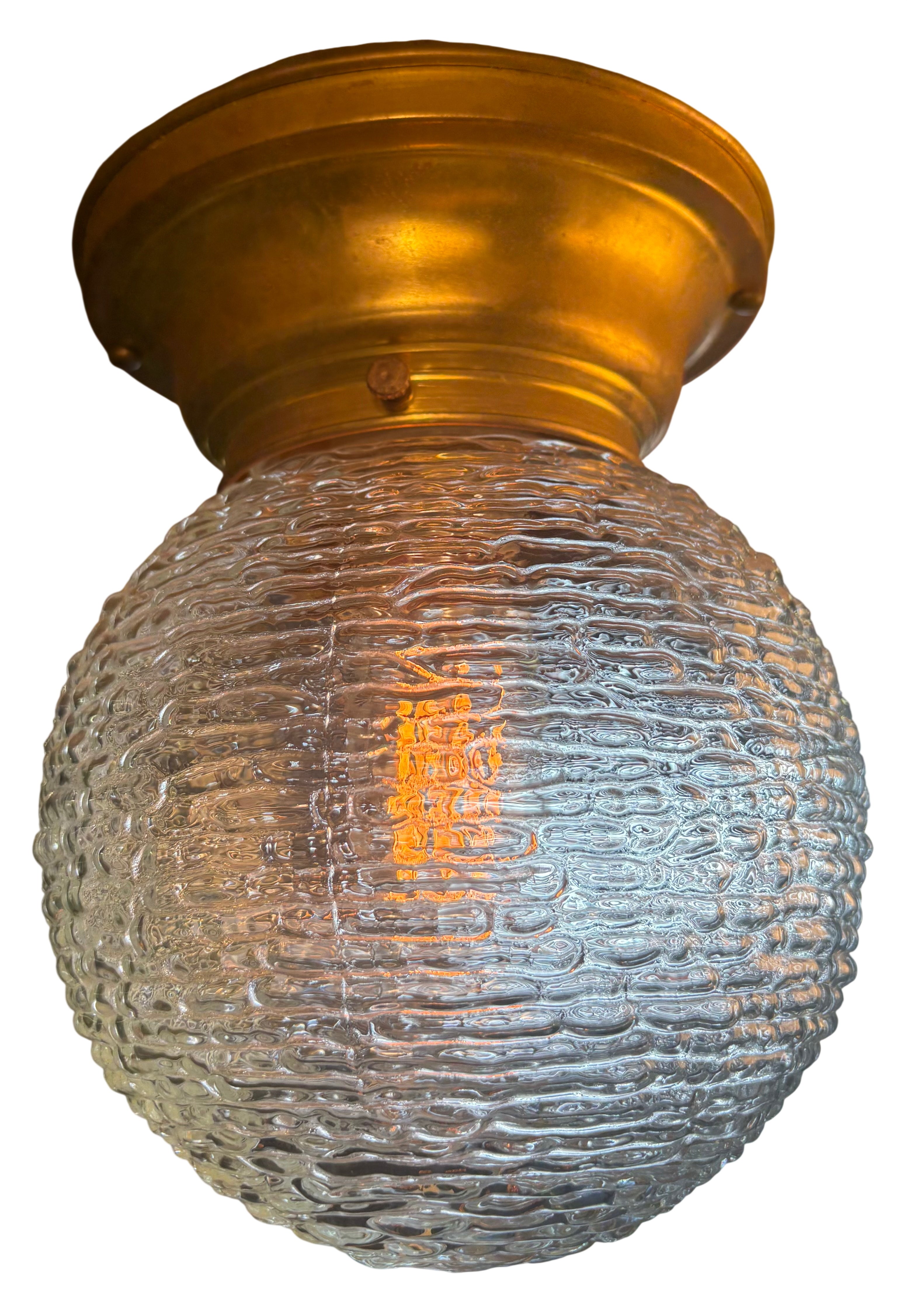 Flush Mount Ceiling Light with Textured Glass Globe Ceiling Mount (lt-1129)