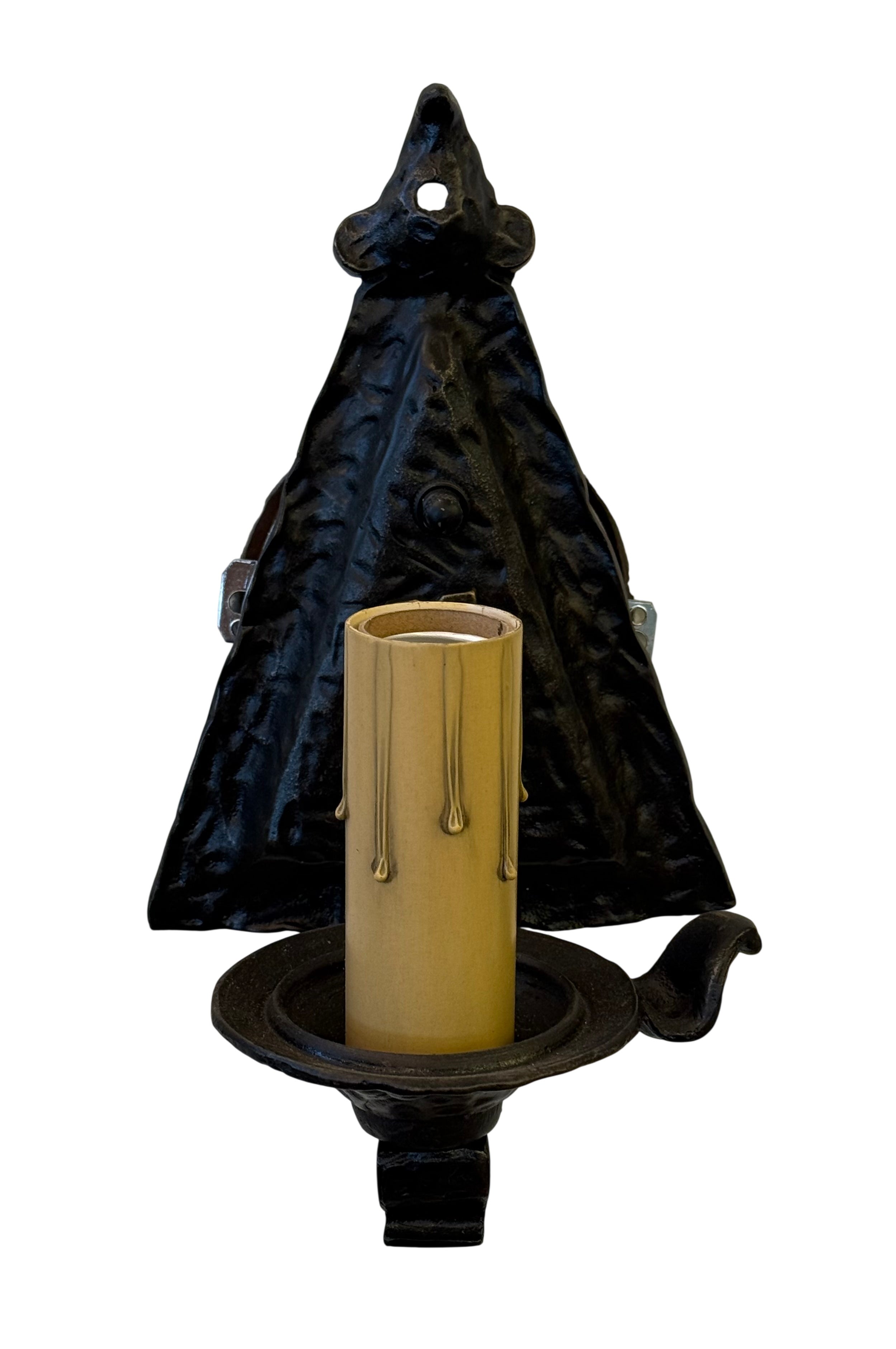 Interior wall sconce with candle sleeve – cast iron (LT-903)