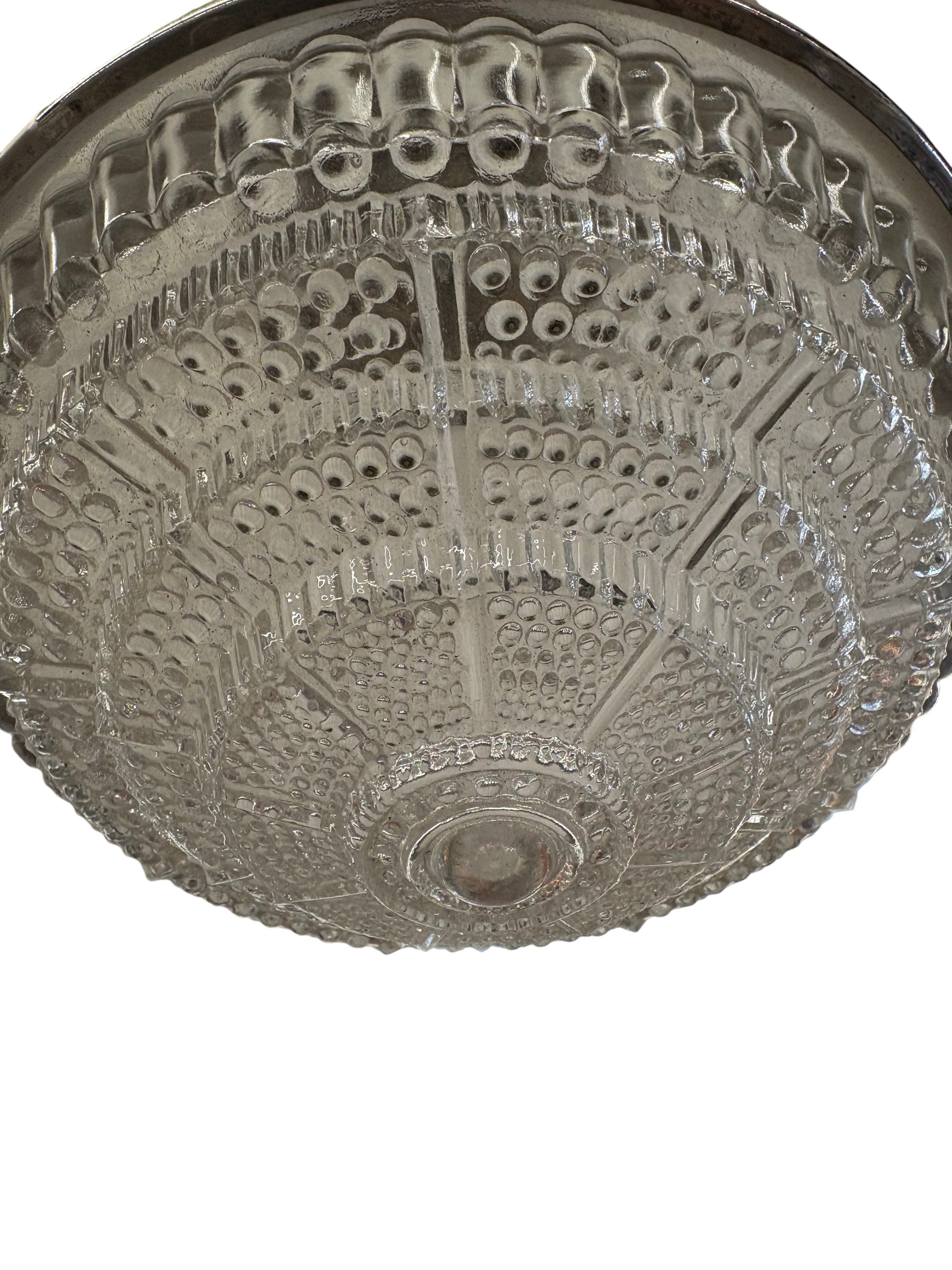 Art Deco Pendant Light with Ribbed Milk Glass Shade – (lt-1128)