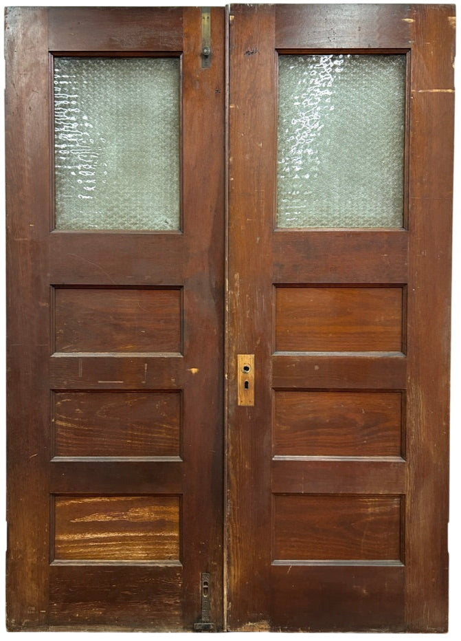 1-Light/ 3-Panel French Door Pair w/ Florentine Glass (FDP-257)