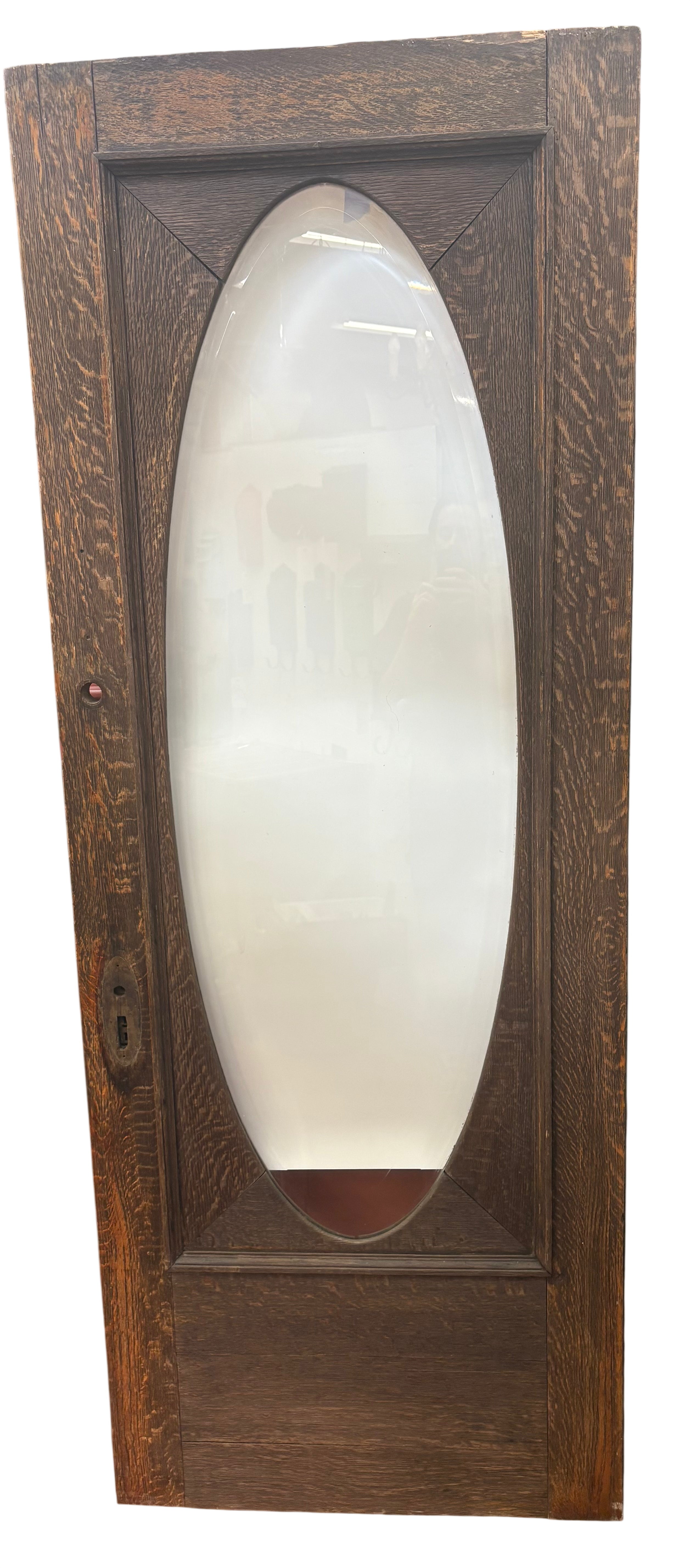 1-Light/ 3-Panel Bev Oval Oak Entry Door (ED-233.A)