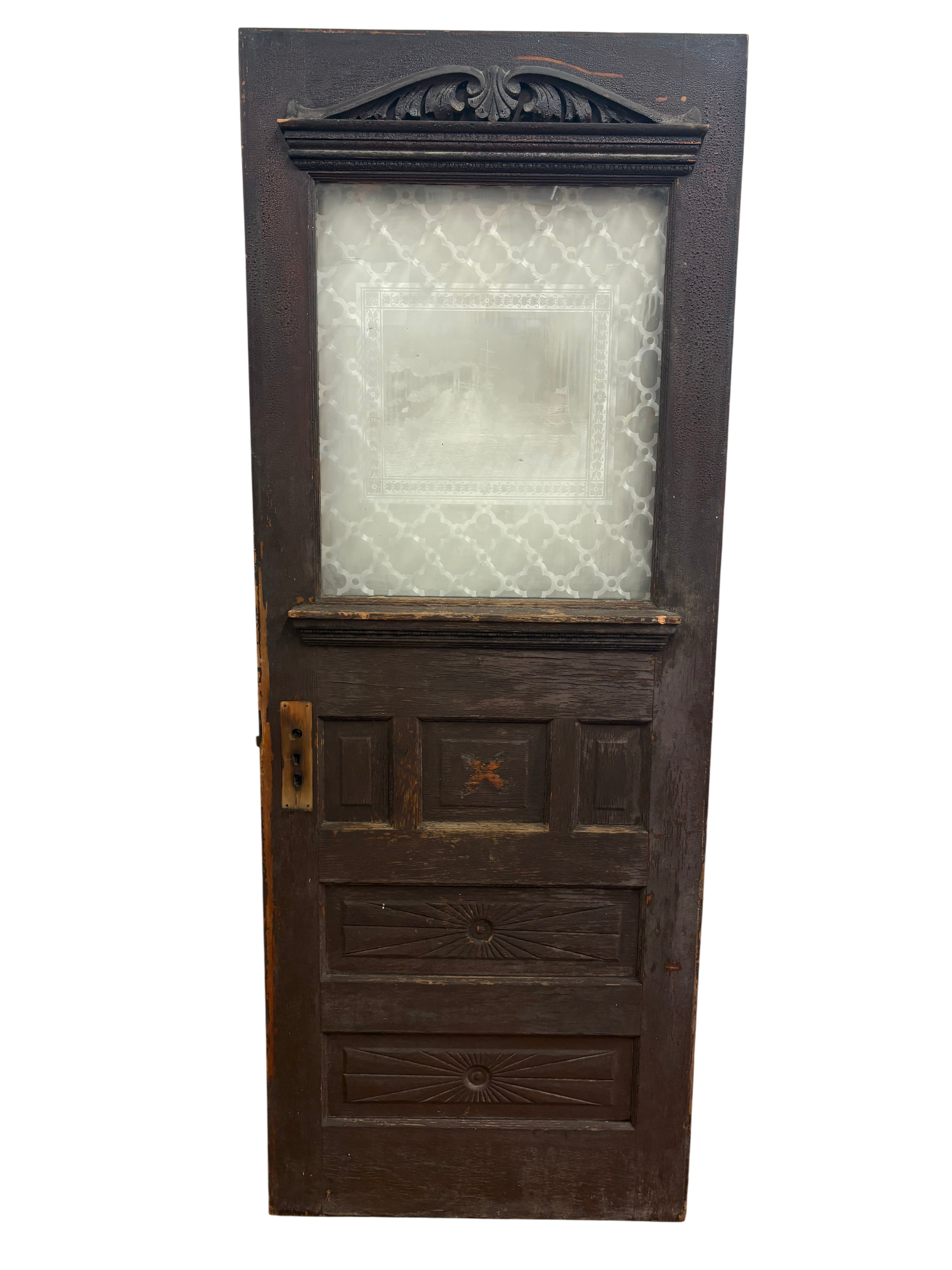 1-Light/ 5-Panel Acid Etched Ship Back Door (BD-444)