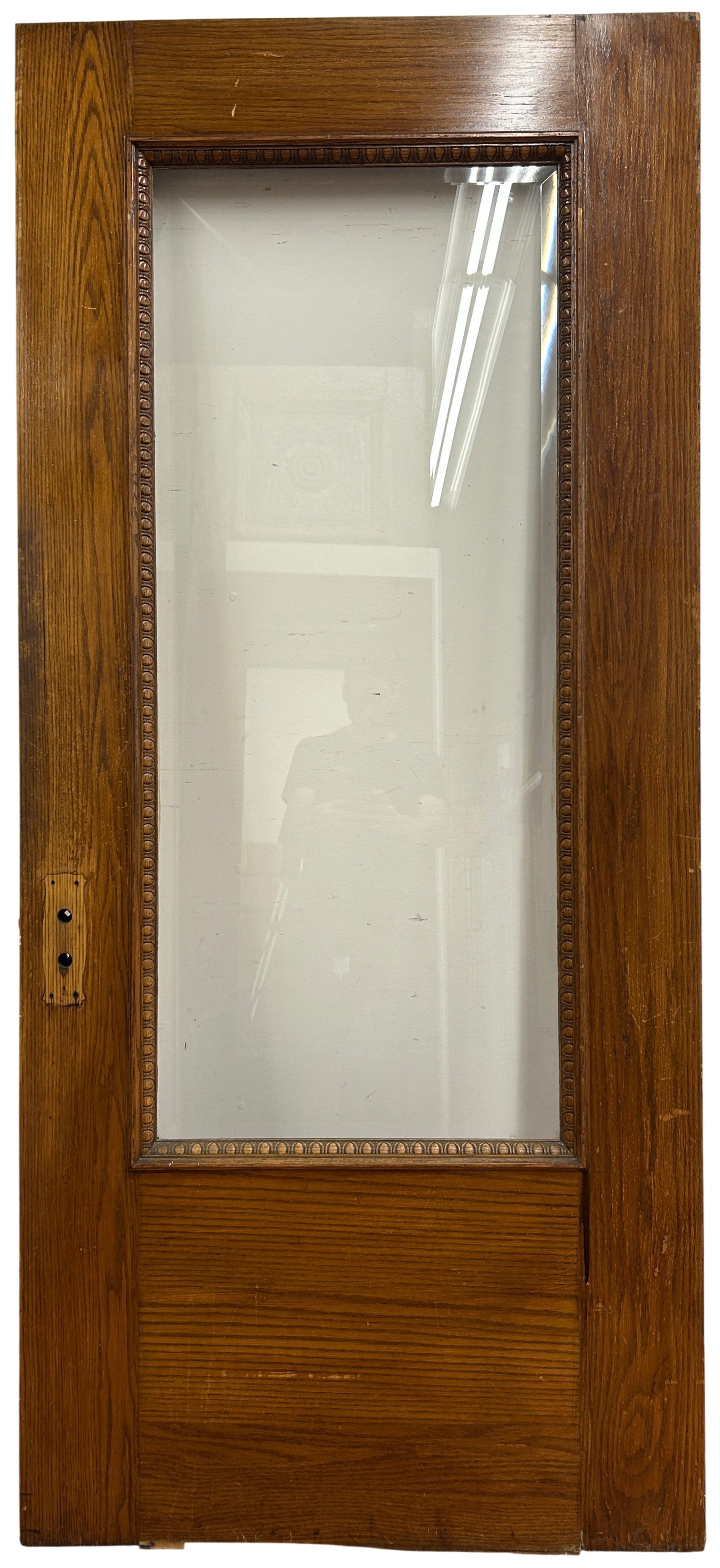 1-Light Bev. Glass Entry Door, Oak (ED-357)