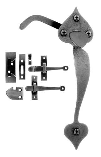 Acorn Rough Heart Thumb Latch Set RSCBR