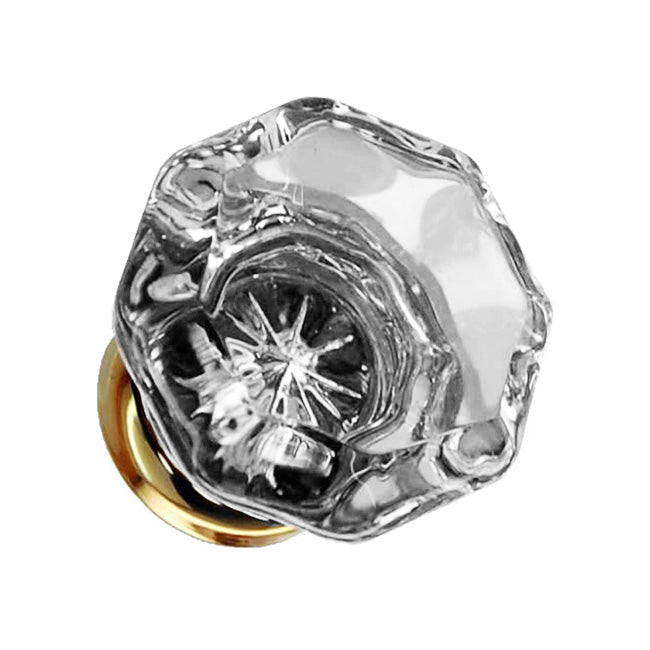 BM Oct. Glass Knobs w/ Brass Base