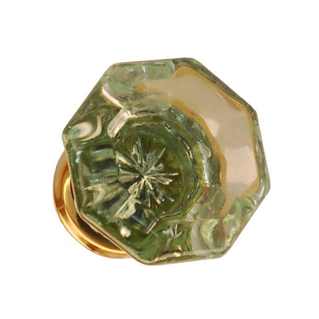 BM Oct. Glass Knobs w/ Brass Base