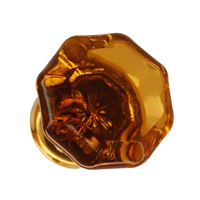 BM Oct. Glass Knobs w/ Brass Base
