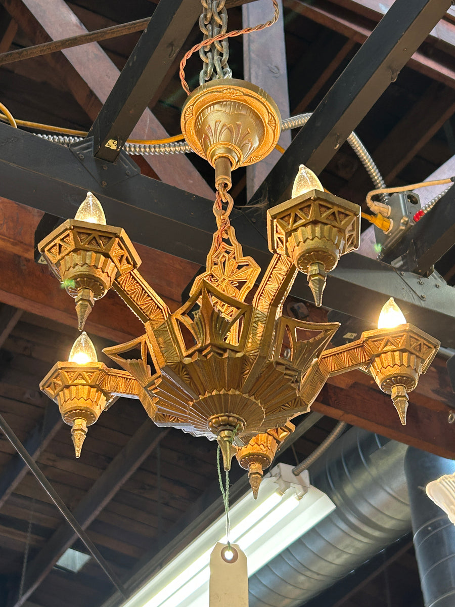 5Light Bronzed Chandelier (LT515) Pasadena Architectural Salvage